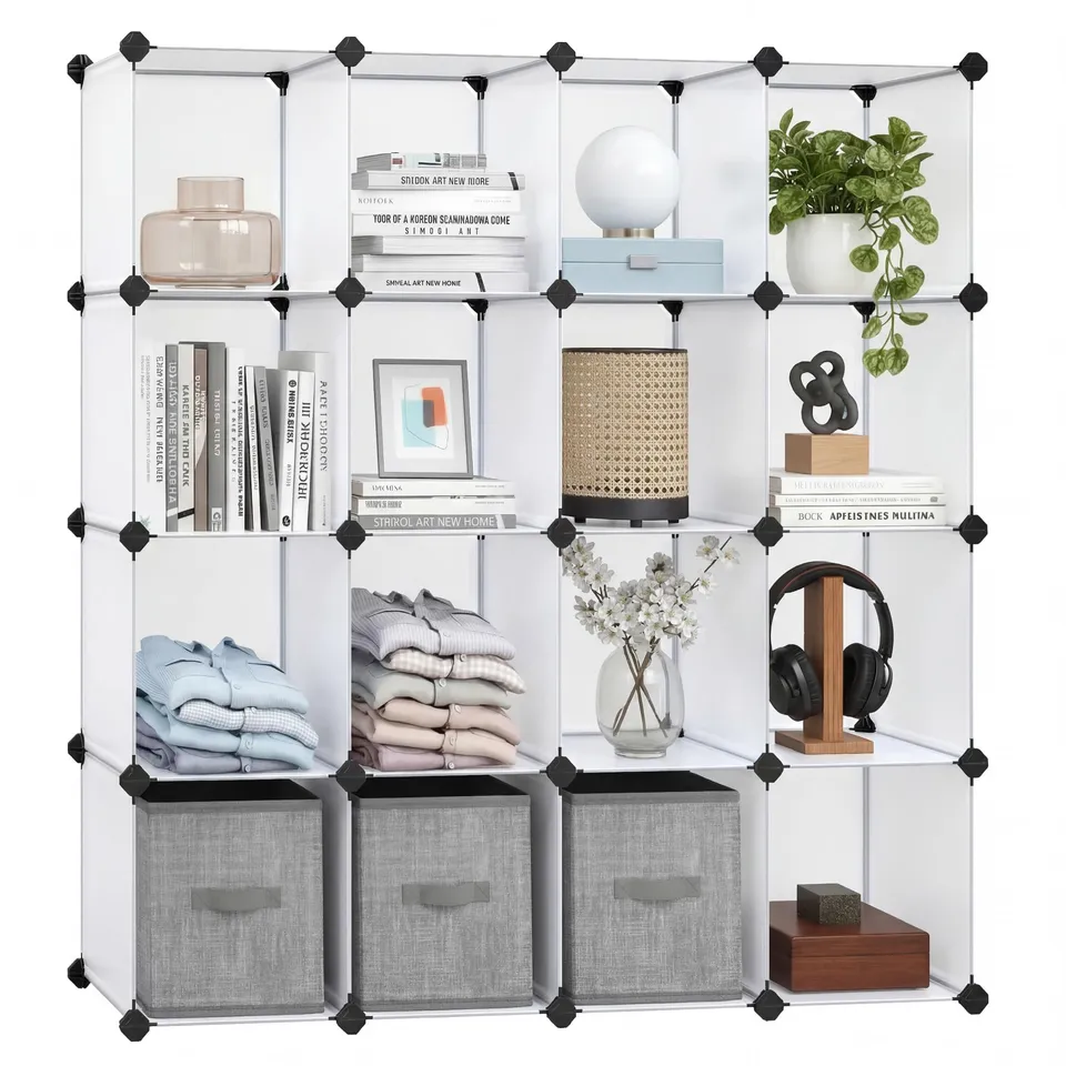 songmics-steckregal-lpc44l-schuhregal-kleiderschrank-16-f-cher-wei image 1