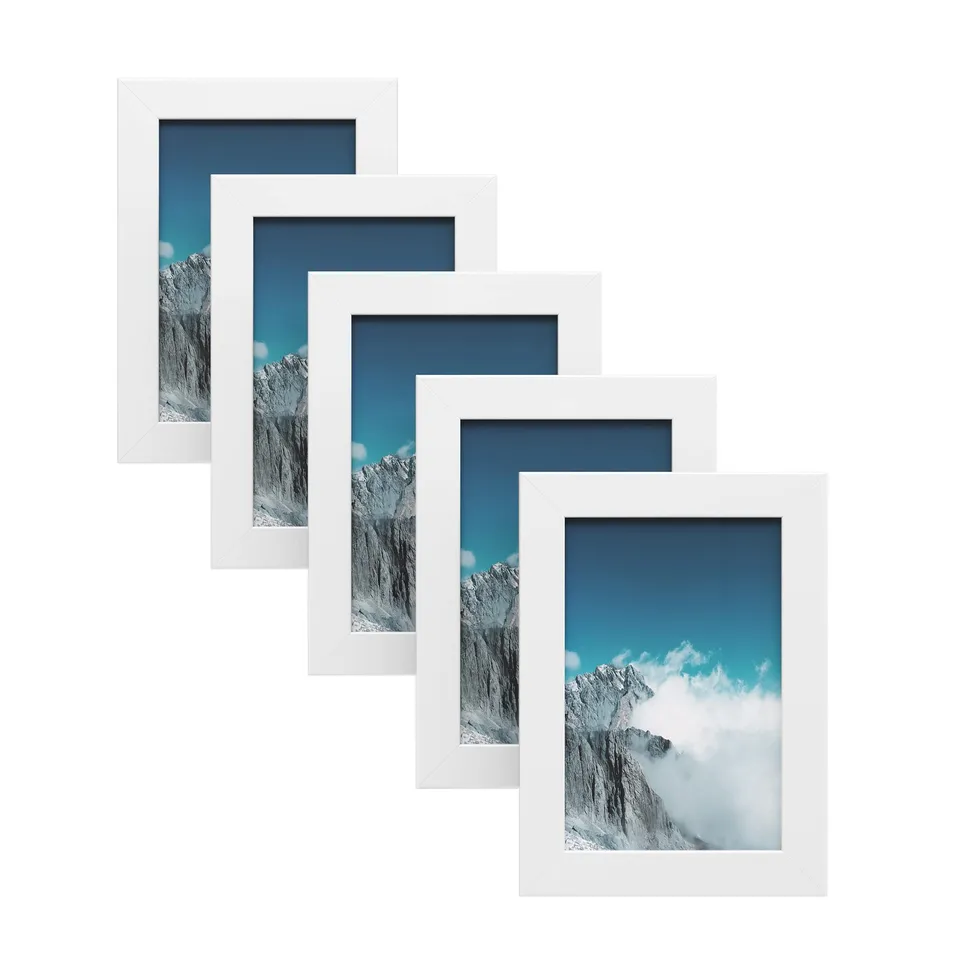 songmics-bilderrahmen-rpf35wt-5er-set-10x15-cm-wei-mit-glas image 1