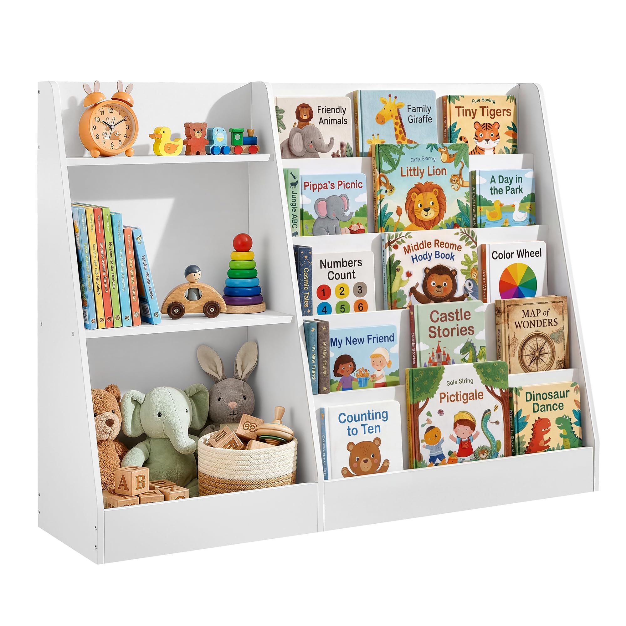 songmics-custos-kinder-b-cherregal-5-ebenen-103-6x30x80-cm-wei image 1