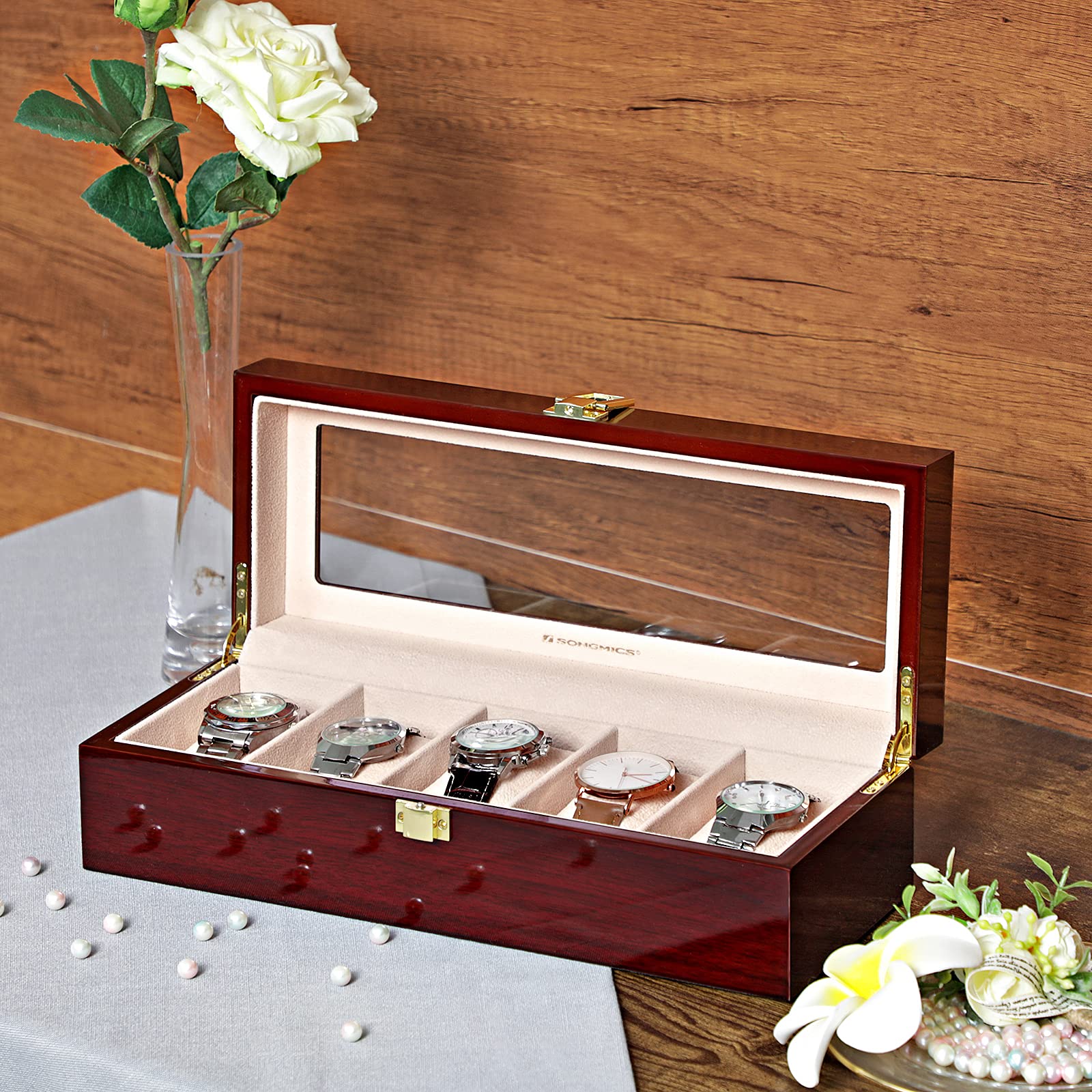 songmics-jow05rd-uhrenbox-holz-5-f-cher-mahagoni image 8
