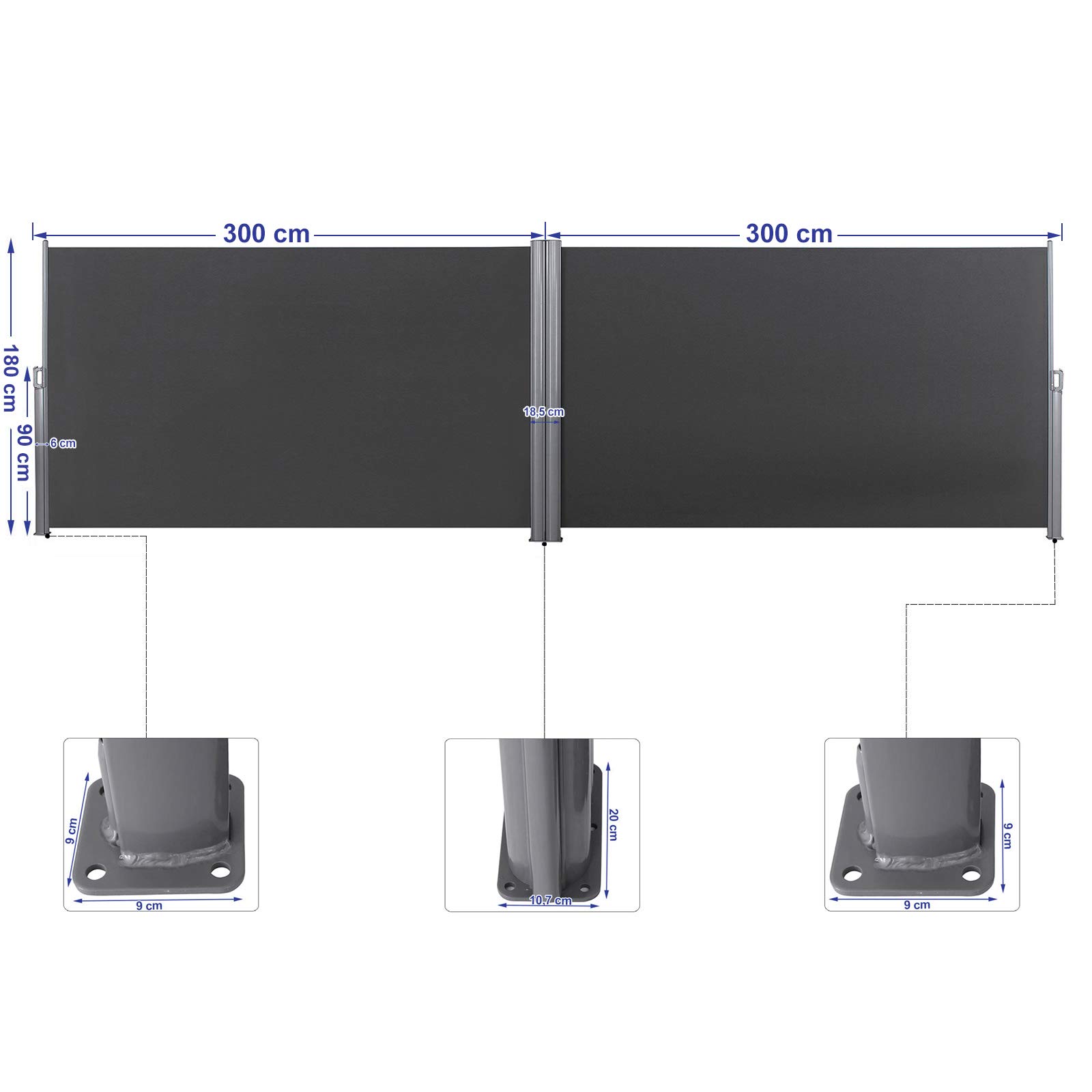 songmics-doppelseitenmarkise-gsa360g-1-8-x-6-m-anthrazit image 2