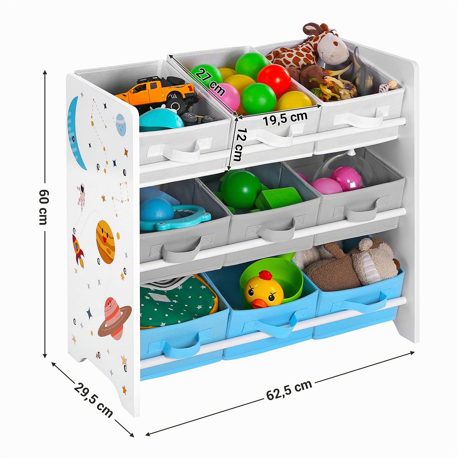 songmics-gkr33wt-kinderzimmerregal-spielzeug-organizer-mit-9-boxen-62-5-x-29-5-x image 3
