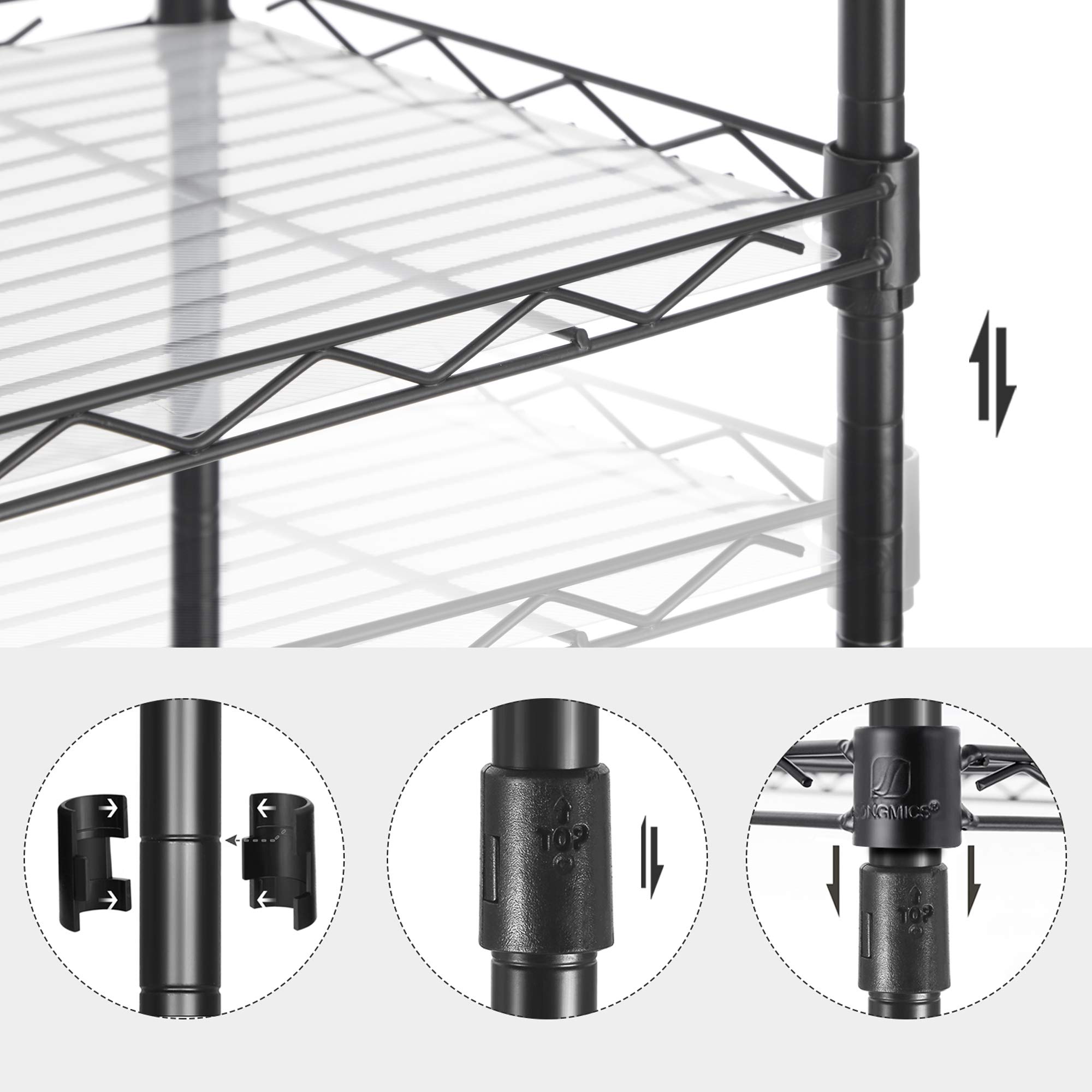 songmics-lgr115b01-k-chenregal-metall-5-ebenen-mit-haken-schwarz image 6