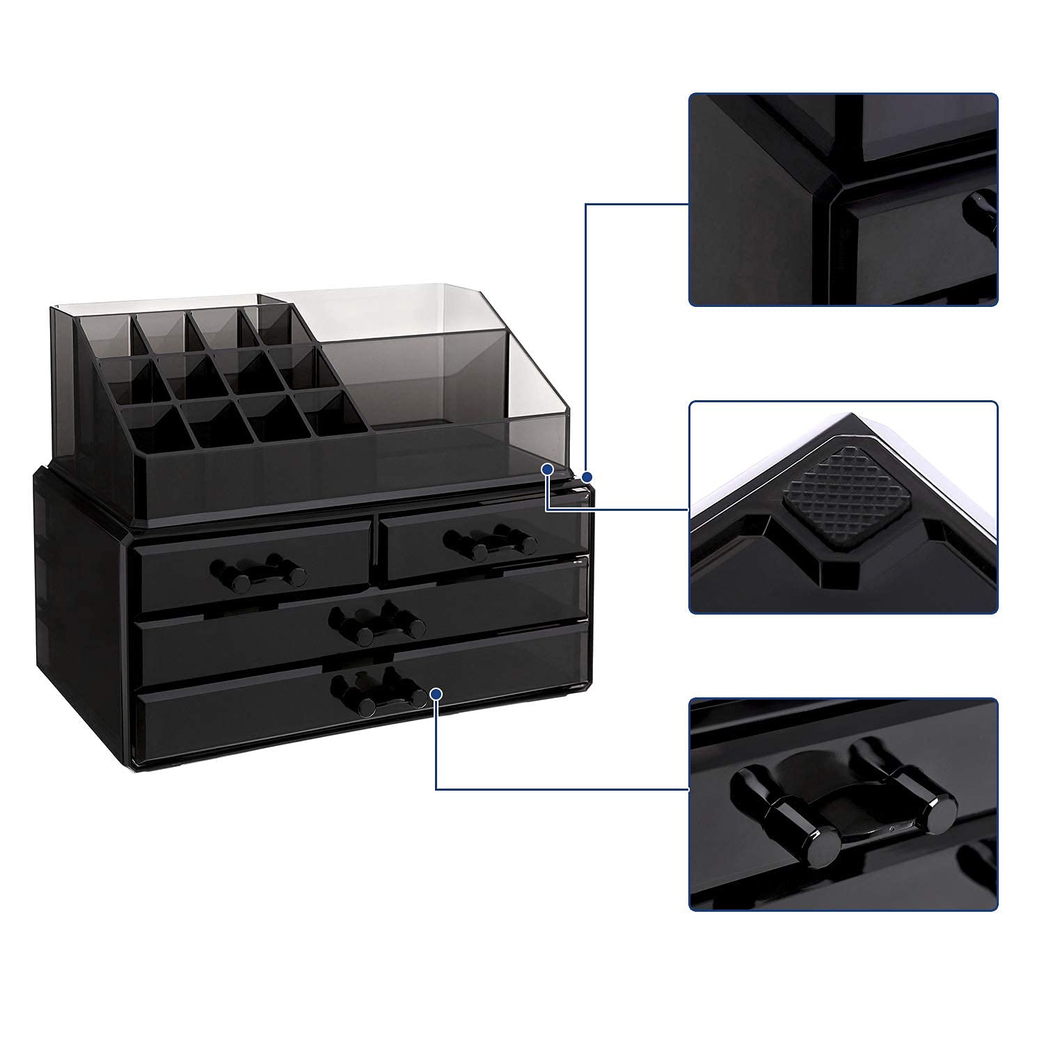songmics-kosmetik-organizer-jka007bk-acryl-schwarz-medium image 5