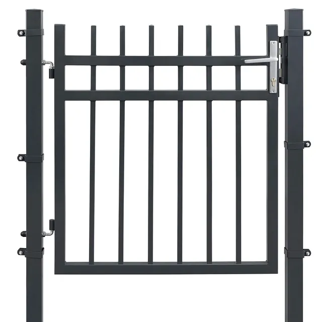 songmics-gartentor-ggd350g-aus-verzinktem-stahl-106-x-90-cm-grau-mit-schloss image 1