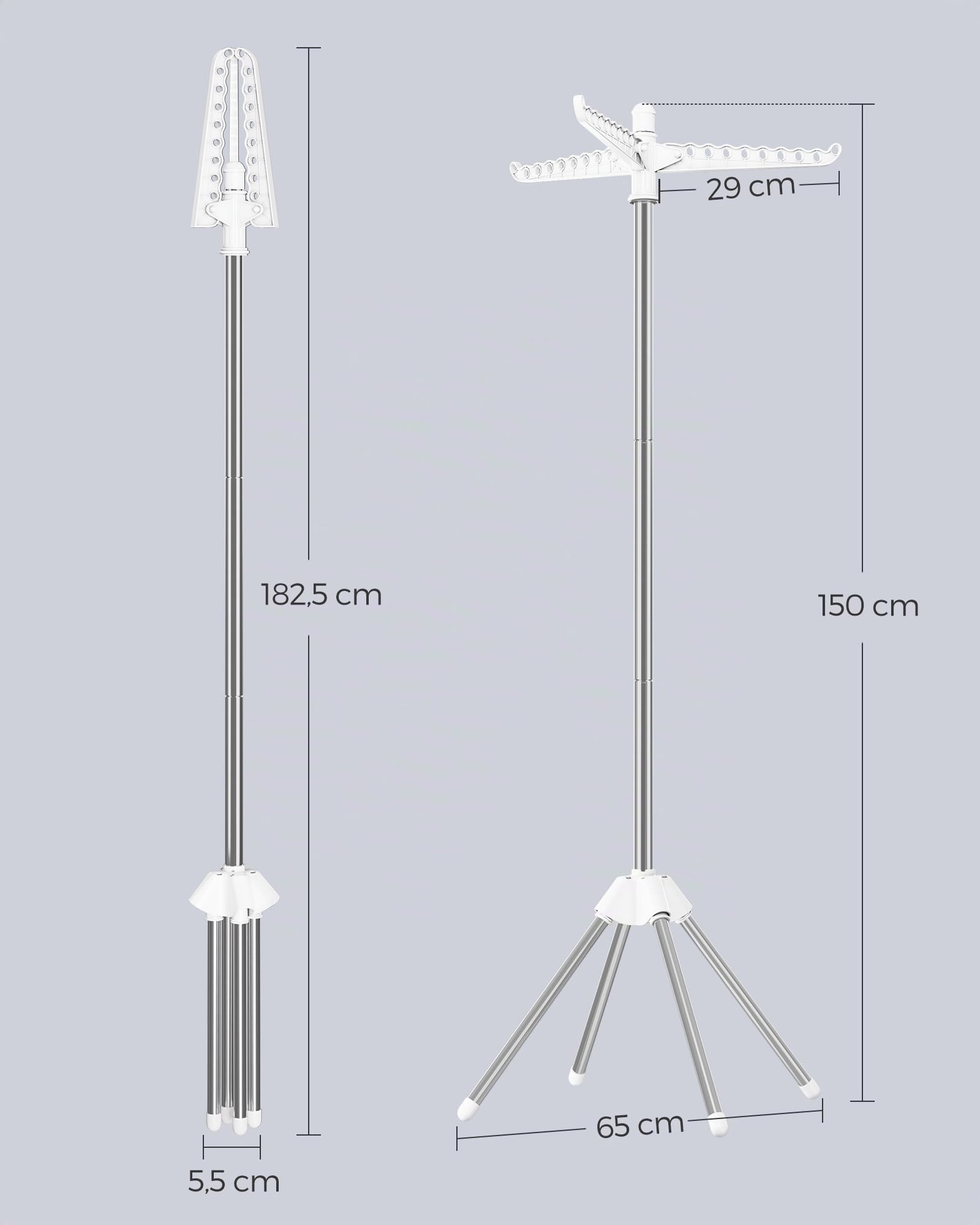 songmics-w-schest-nder-faltbar-edelstahl-mit-3-drehbaren-armen-f-r-27-b-gel image 5