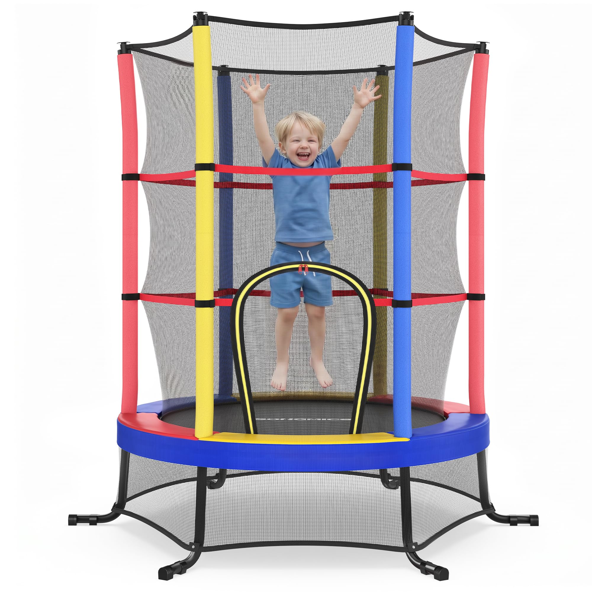songmics-kindertrampolin-174-cm-mit-sicherheitsnetz-indoor-outdoor image 1