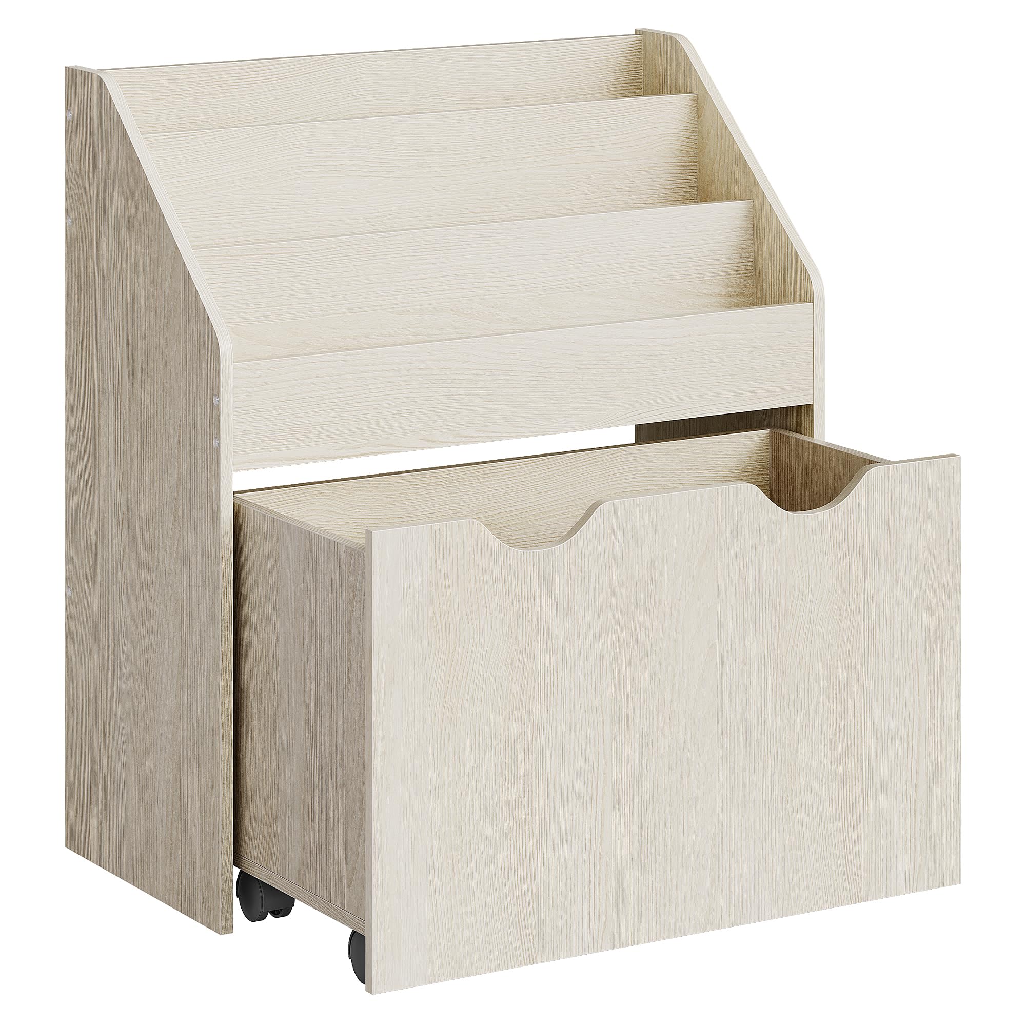 songmics-kinderregal-b-cherregal-mit-3-ebenen-und-rollbox-gkr041w10 image 7