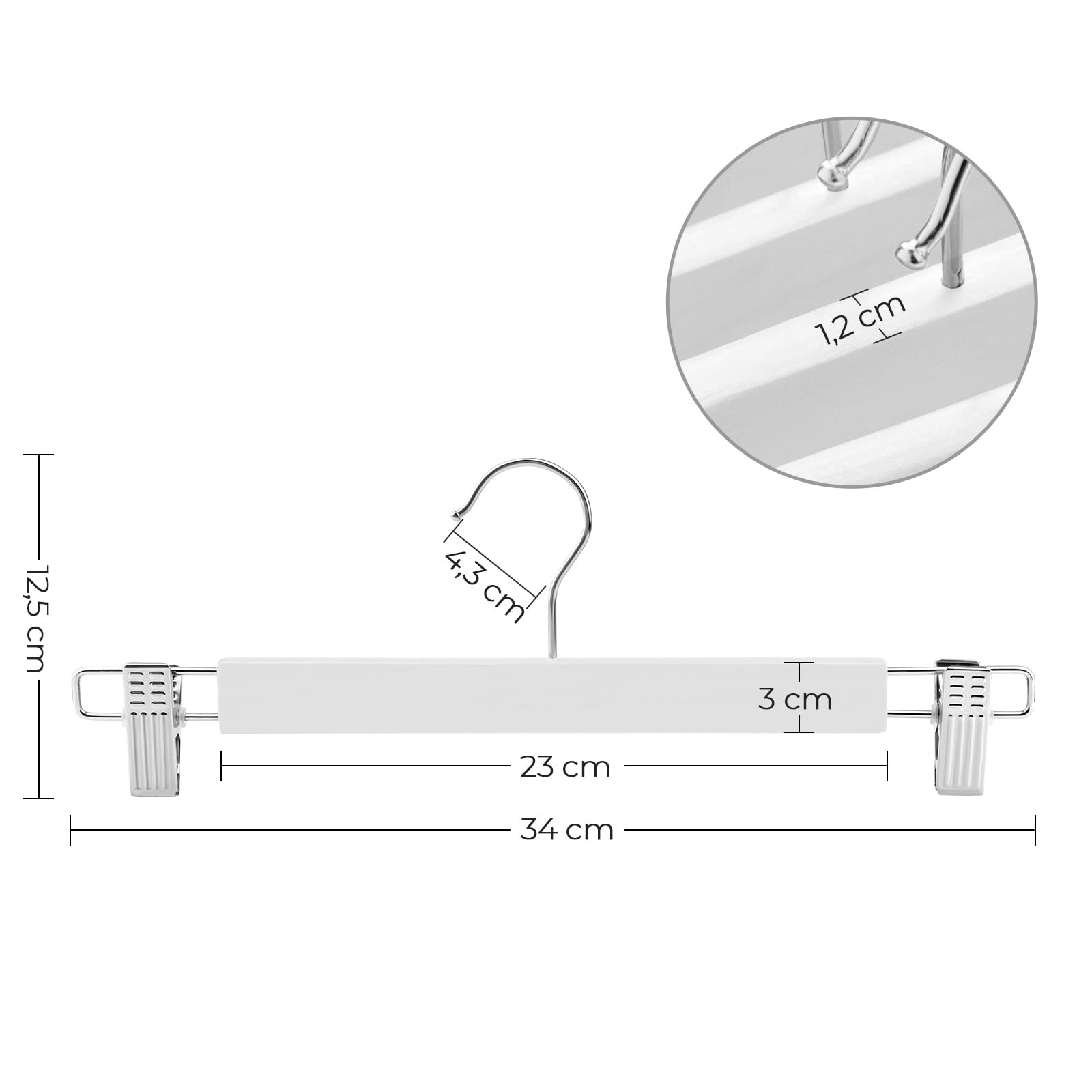 songmics-hosenb-gel-crw009w01-8-st-ck-holz-verstellbare-klammern-360-drehbar-wei image 7