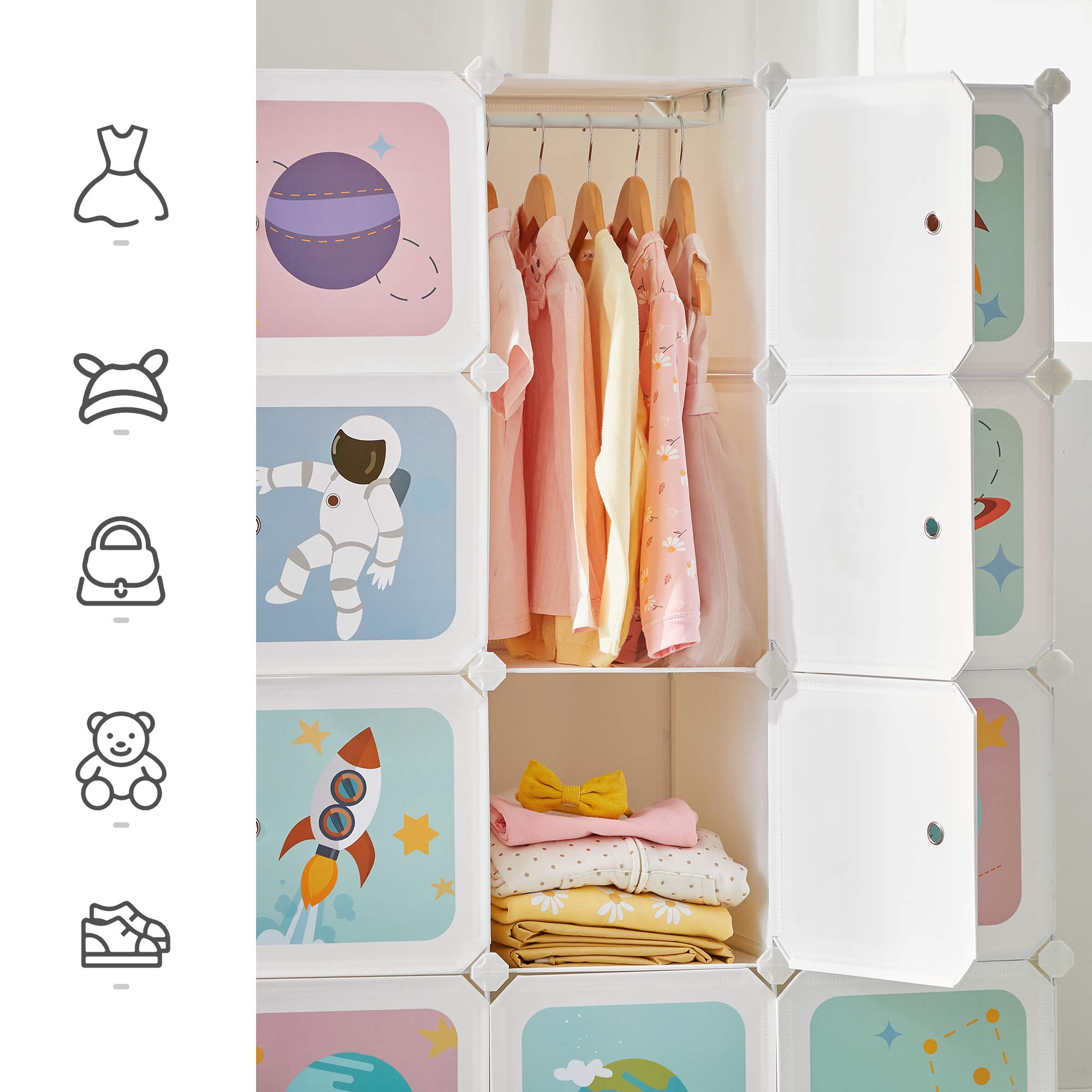 songmics-kleiderschrank-lpc905w01-diy-aufbewahrungsschrank-mit-16-w-rfeln-und-4- image 4