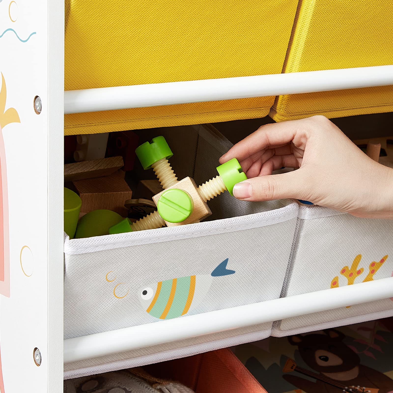 songmics-spielzeugregal-gkrs04wt-kinderzimmerregal-mit-12-stoffboxen-f-r-b-cher- image 6