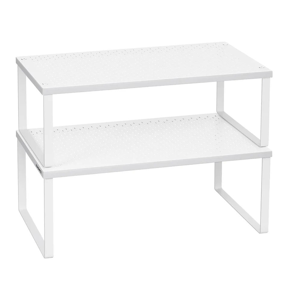 songmics-kcs401w01-gew-rzregal-2er-set-metall-wei-erweiterbar-stapelbar image 1
