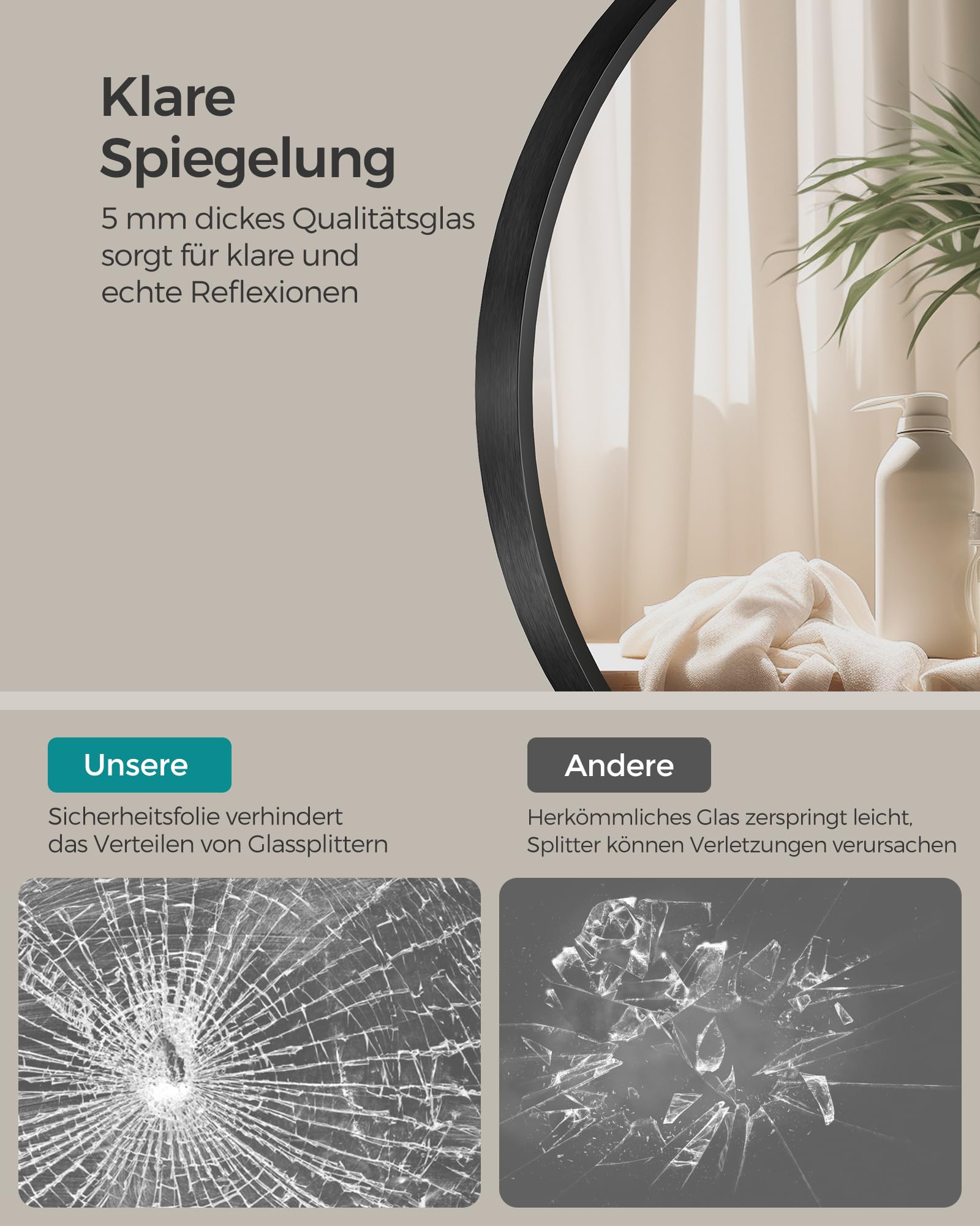 songmics-wandspiegel-lwm102bd03-runder-spiegel-61-cm-metallrahmen-tintenschwarz- image 3