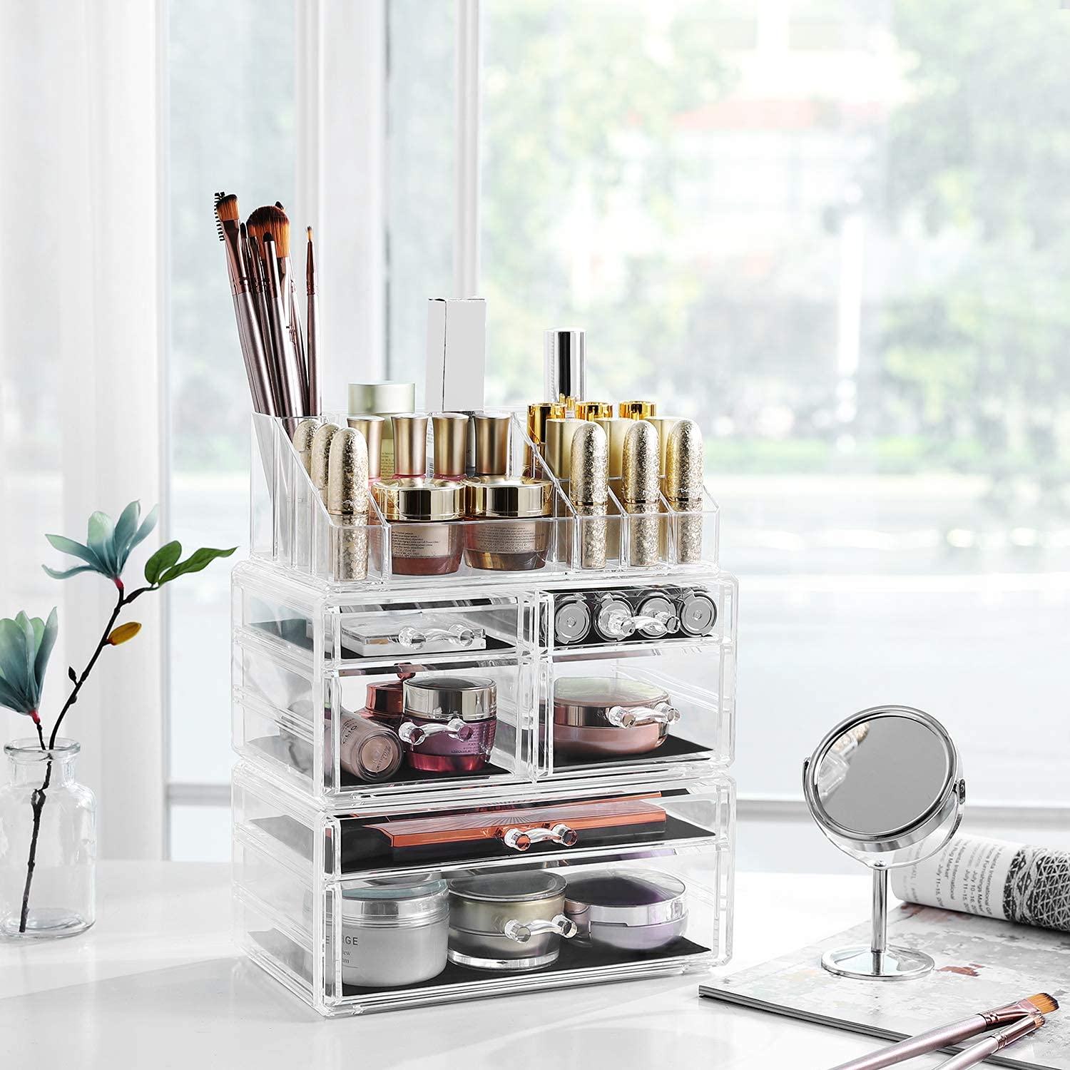 songmics-make-up-organizer-transparent-6-schubladen-jka008tp image 2