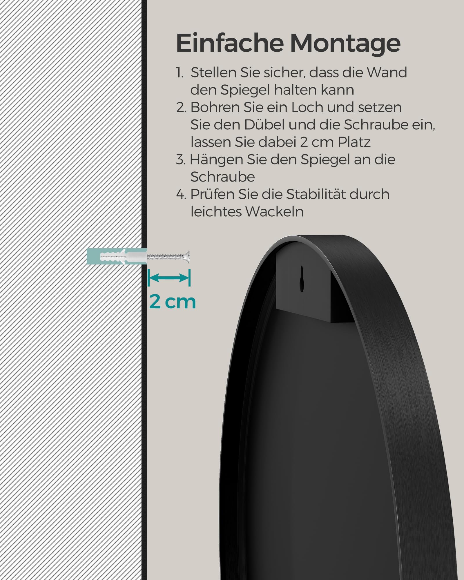 songmics-wandspiegel-lwm102bd03-runder-spiegel-61-cm-metallrahmen-tintenschwarz- image 4
