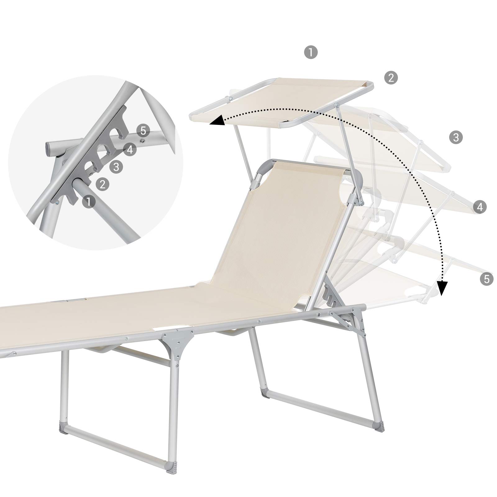 songmics-sonnenliege-mit-dach-gcb26be-gartenliege-aluminium-65-x-200-x-48-cm-bei image 4