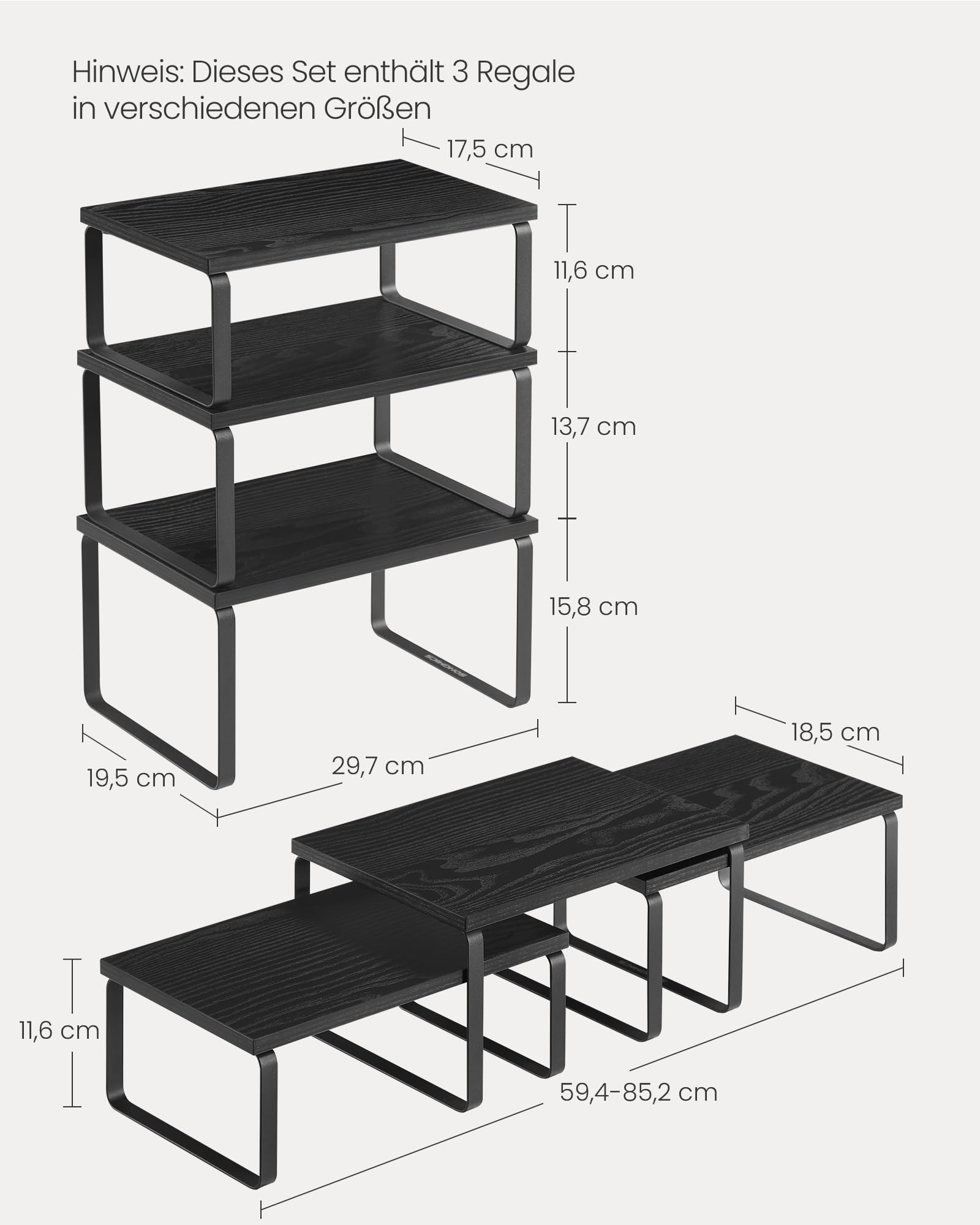 songmics-kcs220b01-gew-rzregal-3er-set-k-chen-organizer-anthrazitgrau-mattschwar image 5