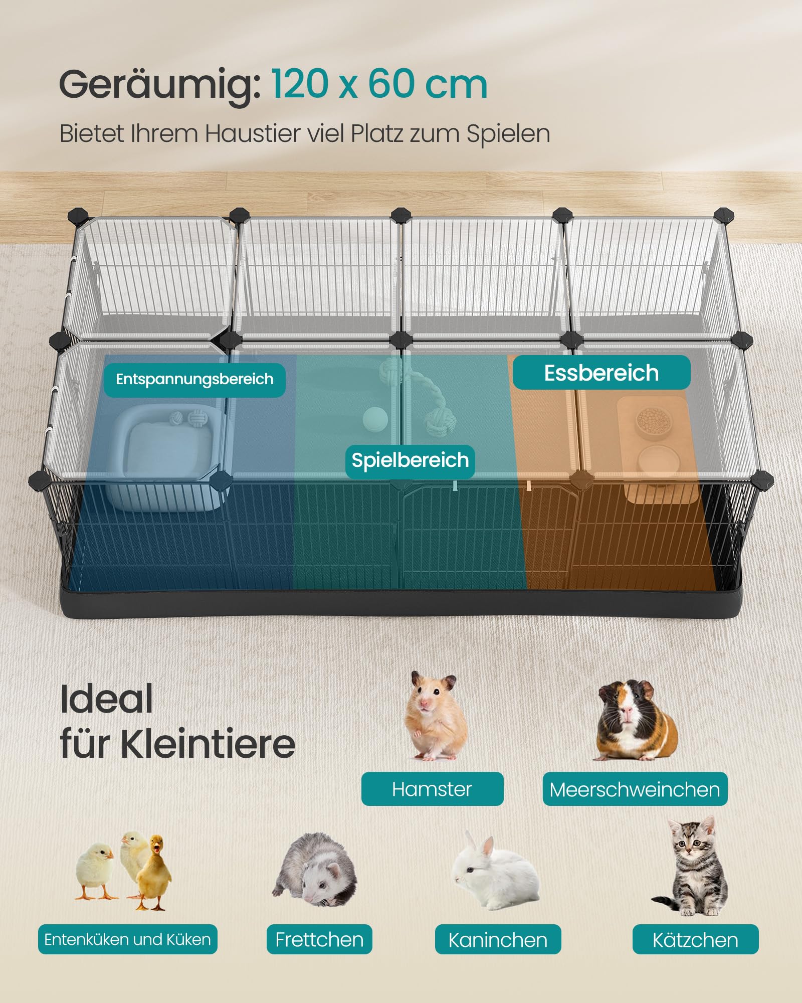 songmics-kleintiergehege-20-platten-mit-3-t-ren-123-x-63-x-41-5-cm image 3