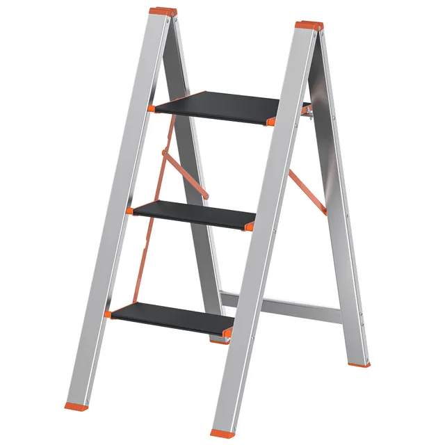 songmics-trittleiter-glt023b01-3-stufen-klappbar-silbern image 1