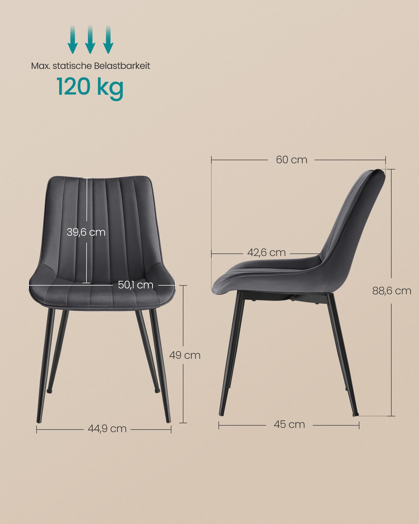 songmics-esszimmerstuhl-ldc090g54-4er-set-samt-grau-tintenschwarz image 3
