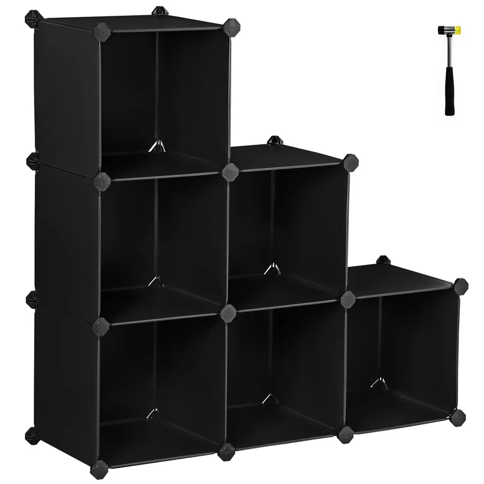 songmics-steckregal-w-rfelregal-6-f-cher-93x31x93-cm-schwarz image 1