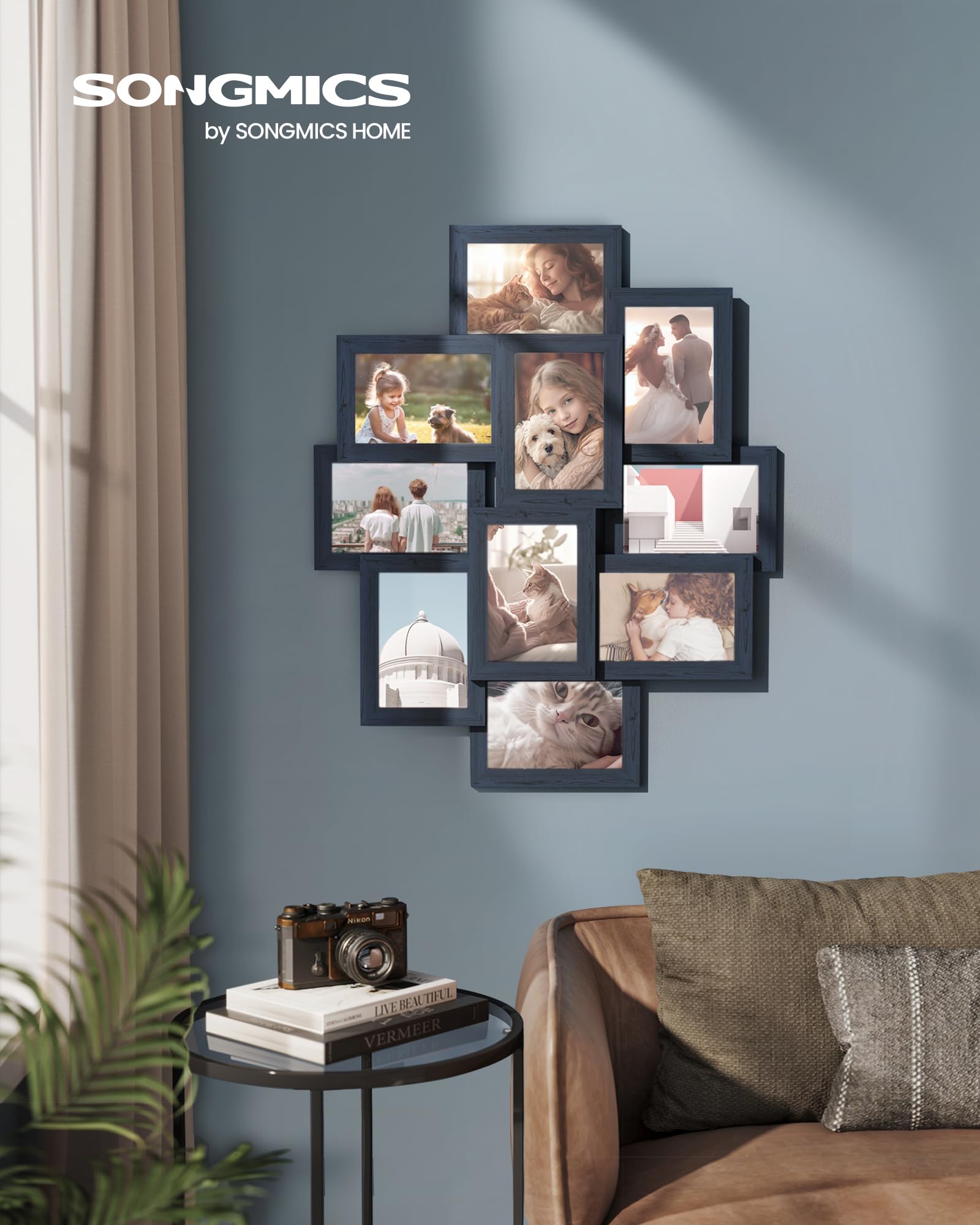 songmics-bilderrahmen-collage-10er-f-r-10-x-15-cm-marineblau image 2