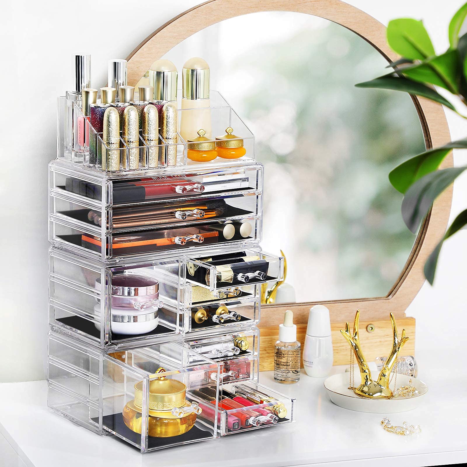 songmics-make-up-organizer-xxl-4in1-transparent-11-schubladen image 3