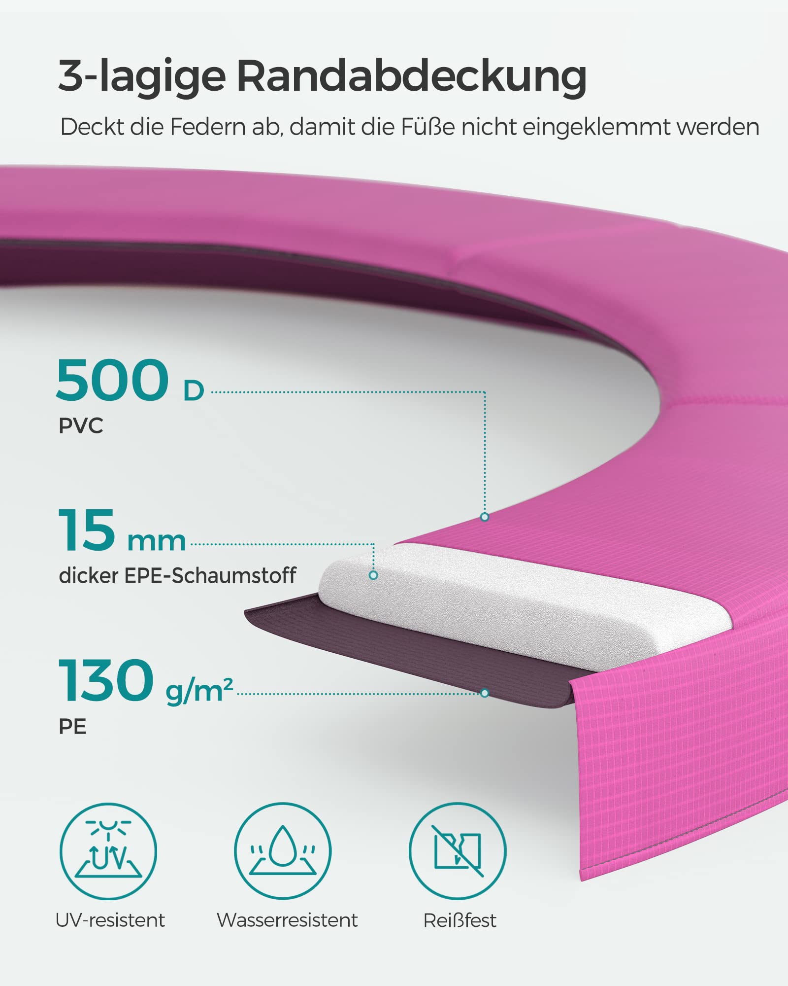 songmics-trampolin-outdoor-rund-305-cm-mit-netz-leiter-schwarz image 5