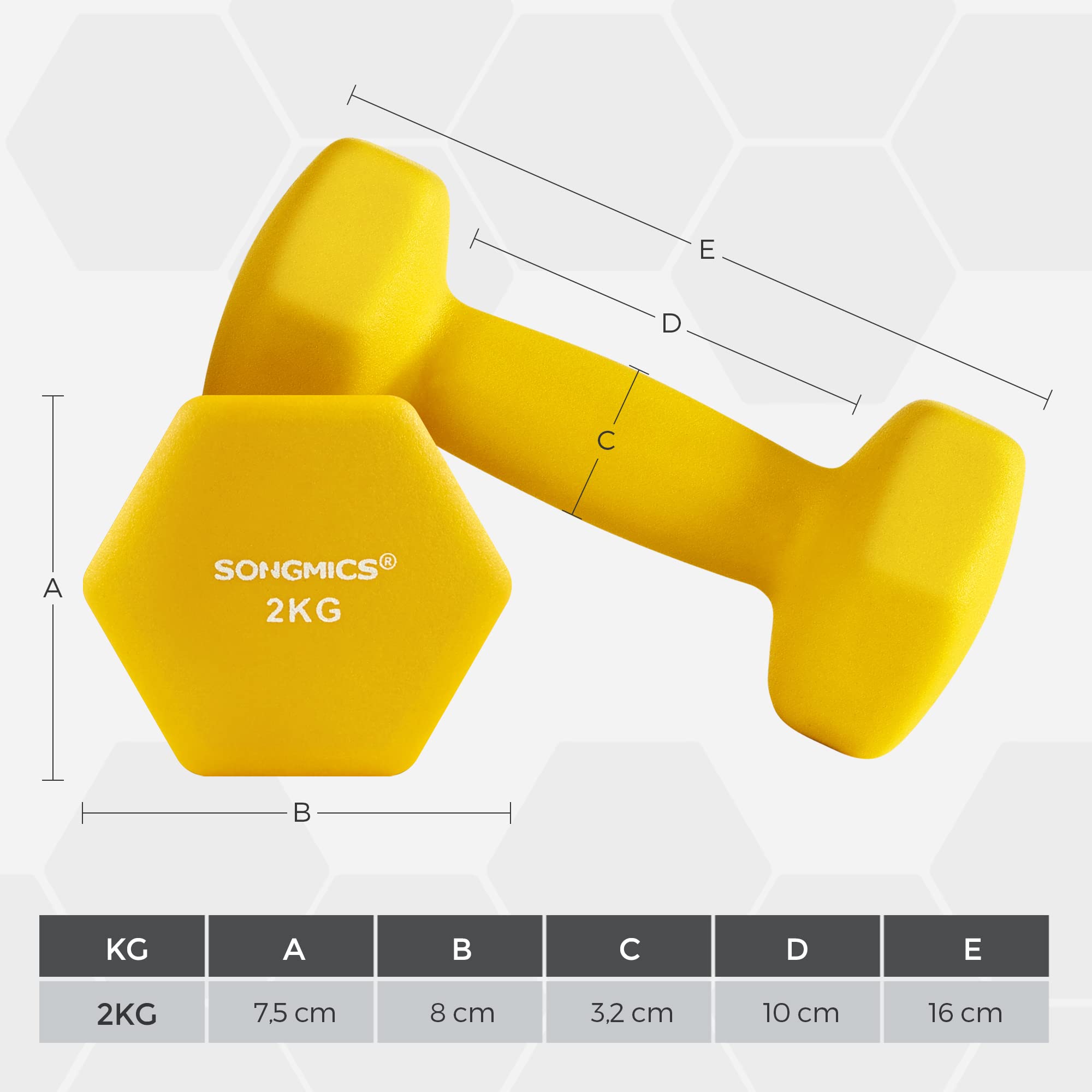 songmics-syl064yl-kurzhanteln-2er-set-2-x-2-kg-neopren-gelb image 4