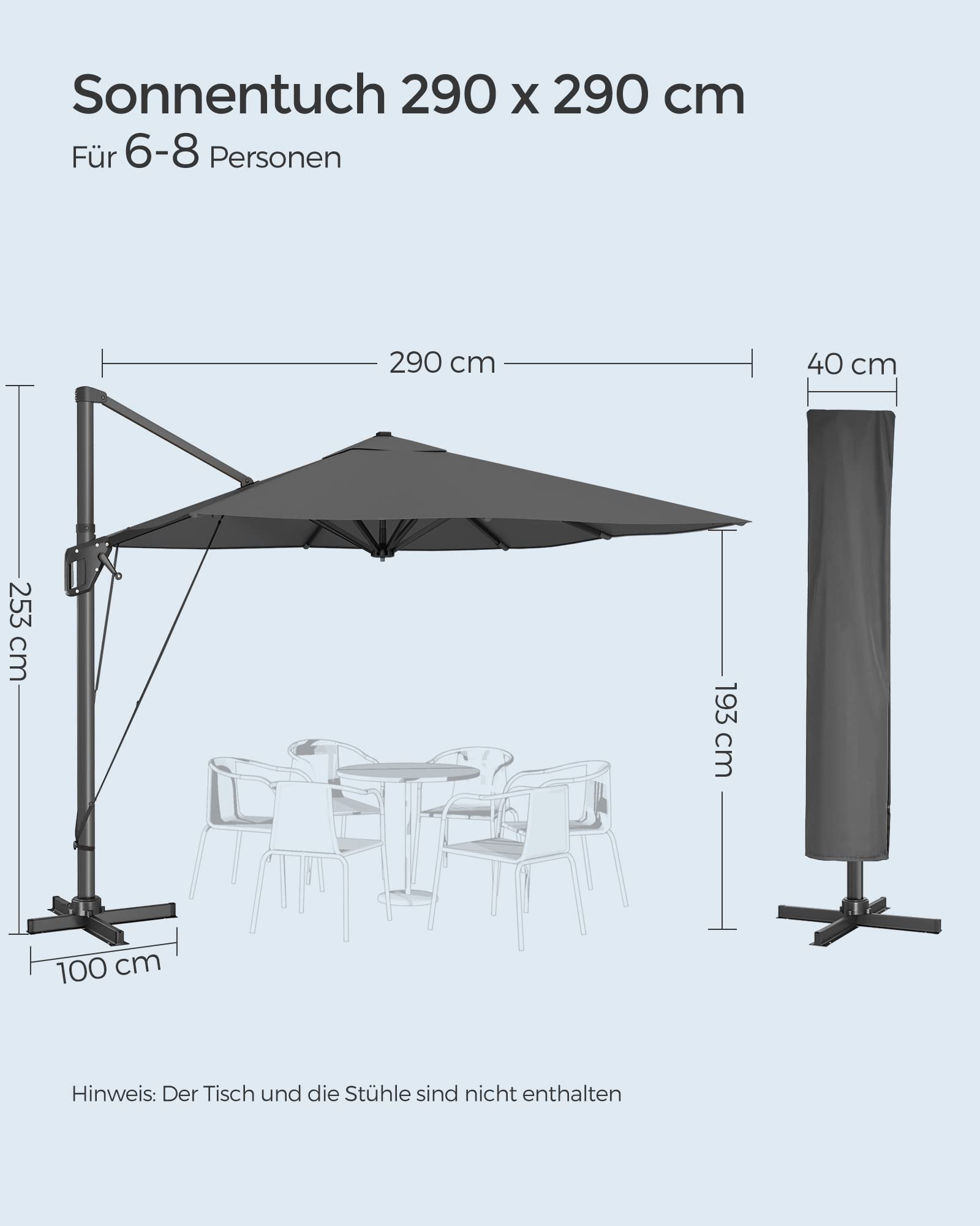 songmics-ampelschirm-gpu039g01-290-x-290-cm-sonnenschirm-mit-st-nder-rauchgrau image 7