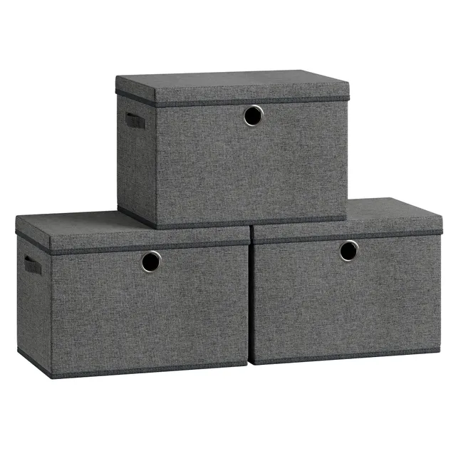 songmics-aufbewahrungsboxen-3er-set-mit-deckel-stoff-43x30x30-cm image 1