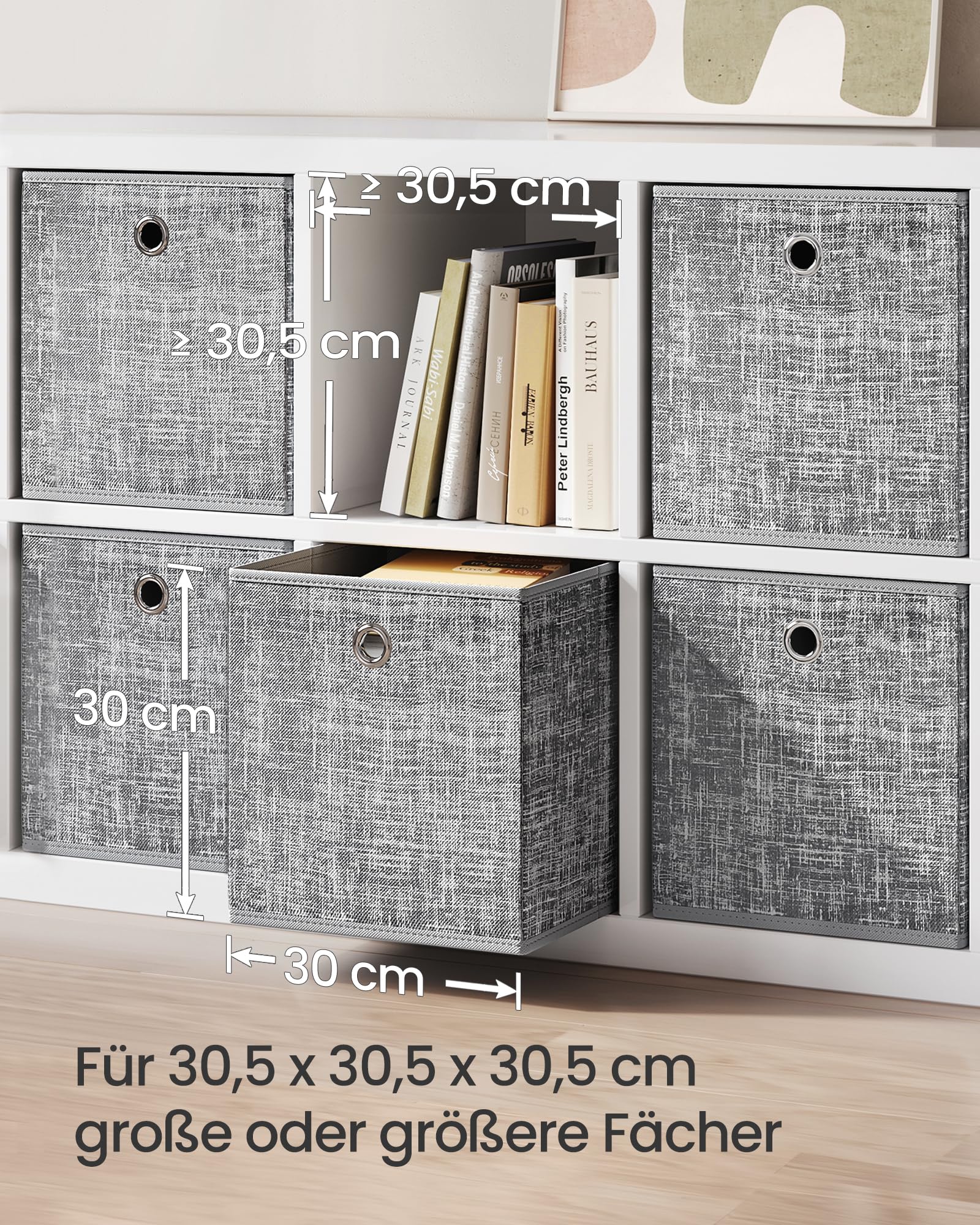 songmics-aufbewahrungsbox-6er-set-rfb02lg-3-grau-meliert-30-x-30-x-30-cm image 3