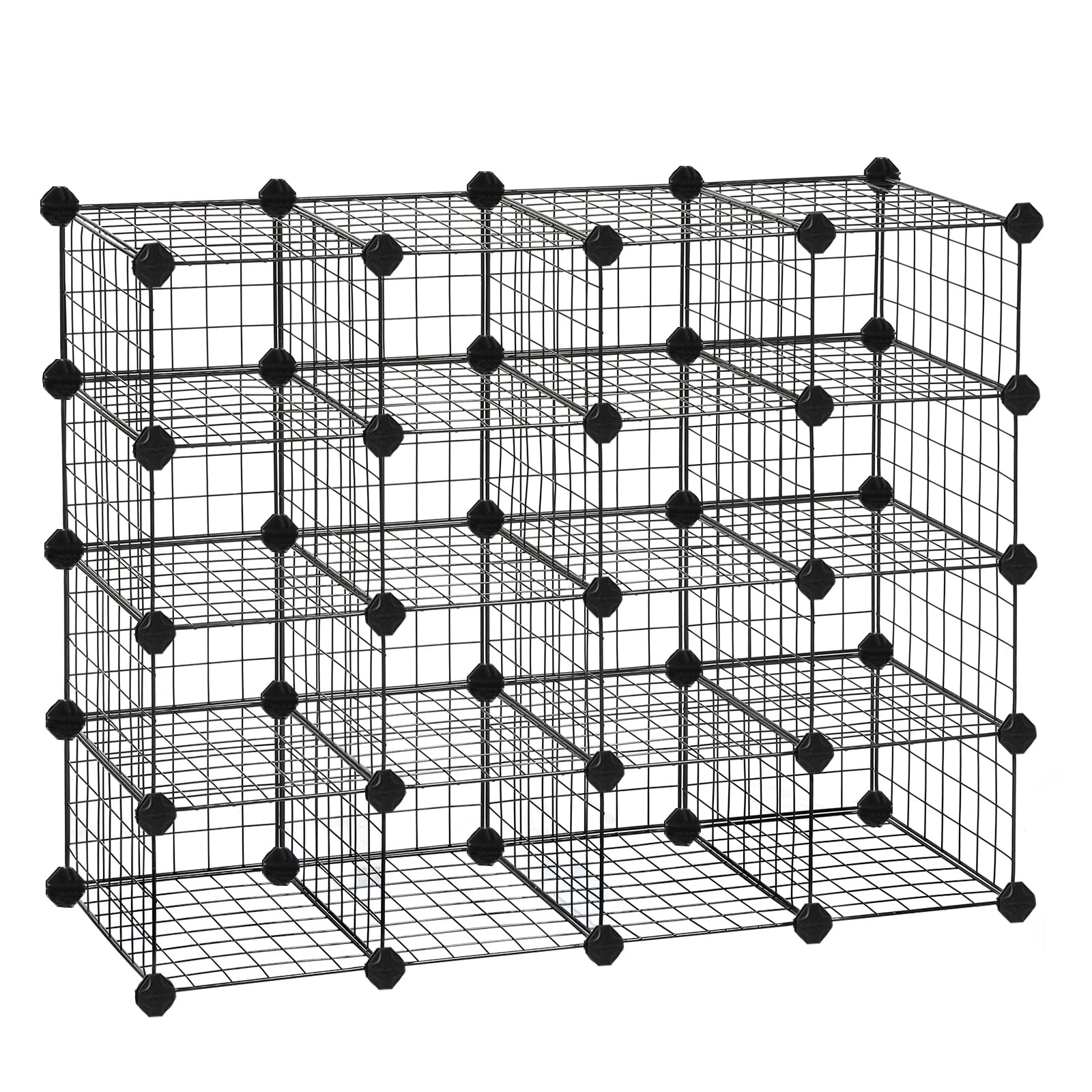 songmics-schuhregal-lpi44hs-modular-gitterplatte-schwarz-f-r-16-paar image 5