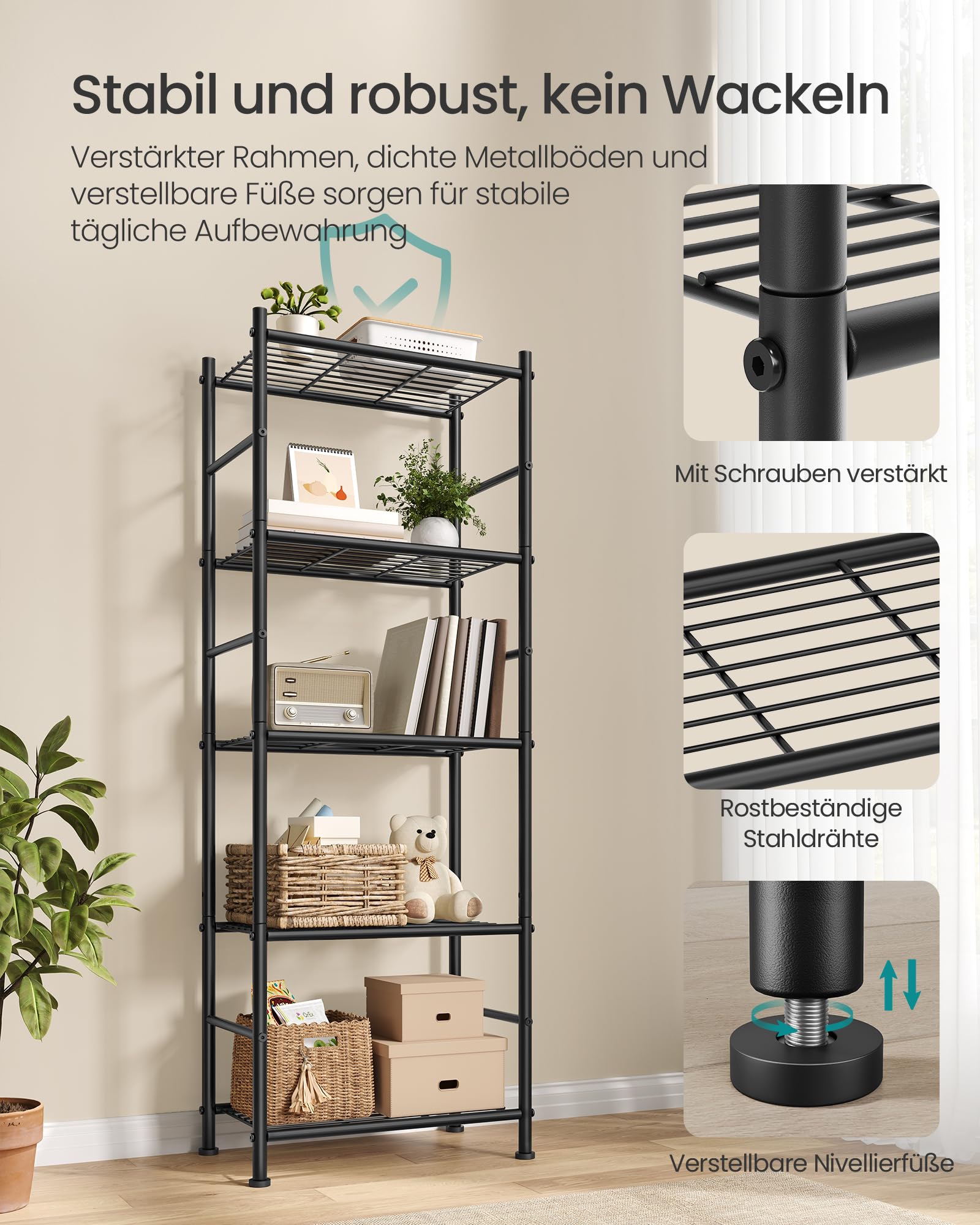 songmics-standregal-40-x-30-x-144-cm-metallregal-mit-5-ablagen image 7