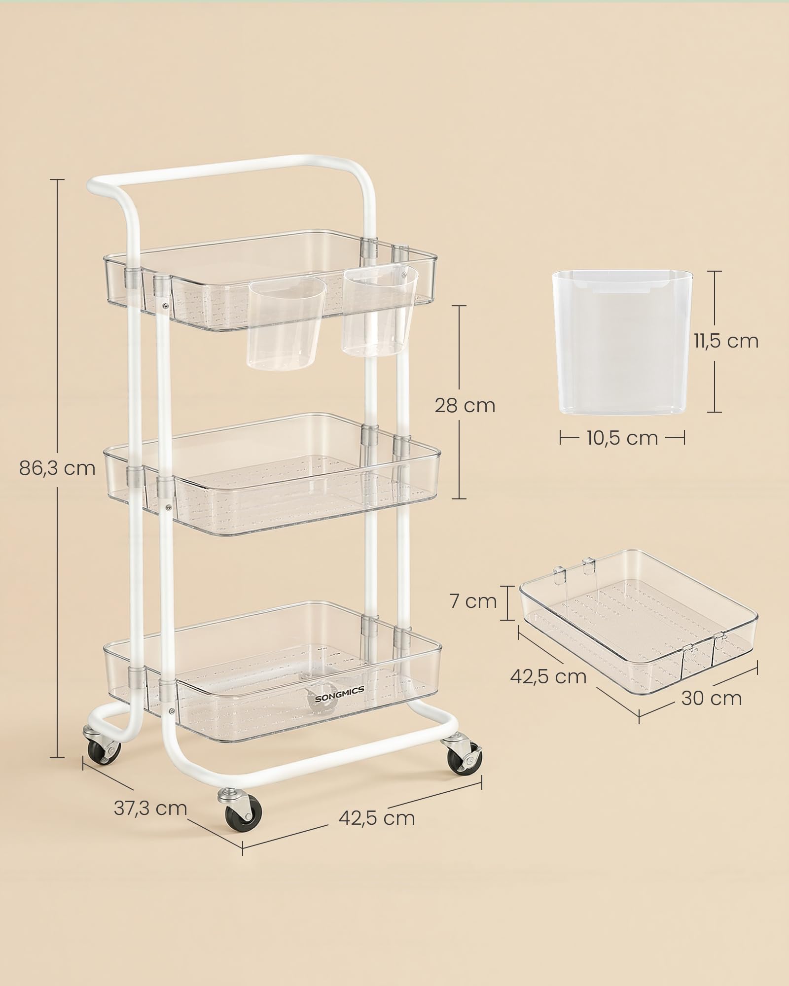 songmics-rollwagen-3-ebenen-k-chenwagen-bsc067w03-wei-transparent image 5