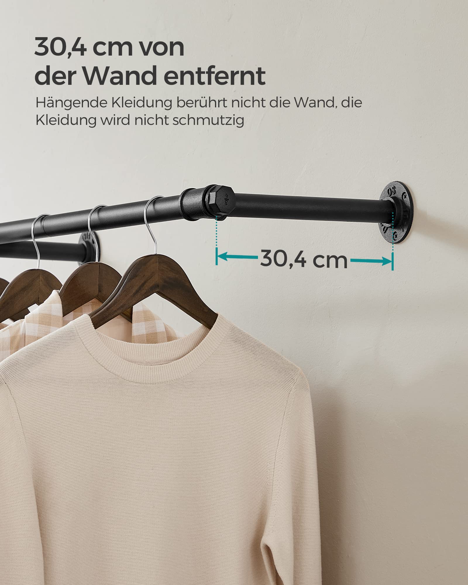 songmics-kleiderstange-wand-hsr104b01-schwarz-170-cm-68-kg image 7