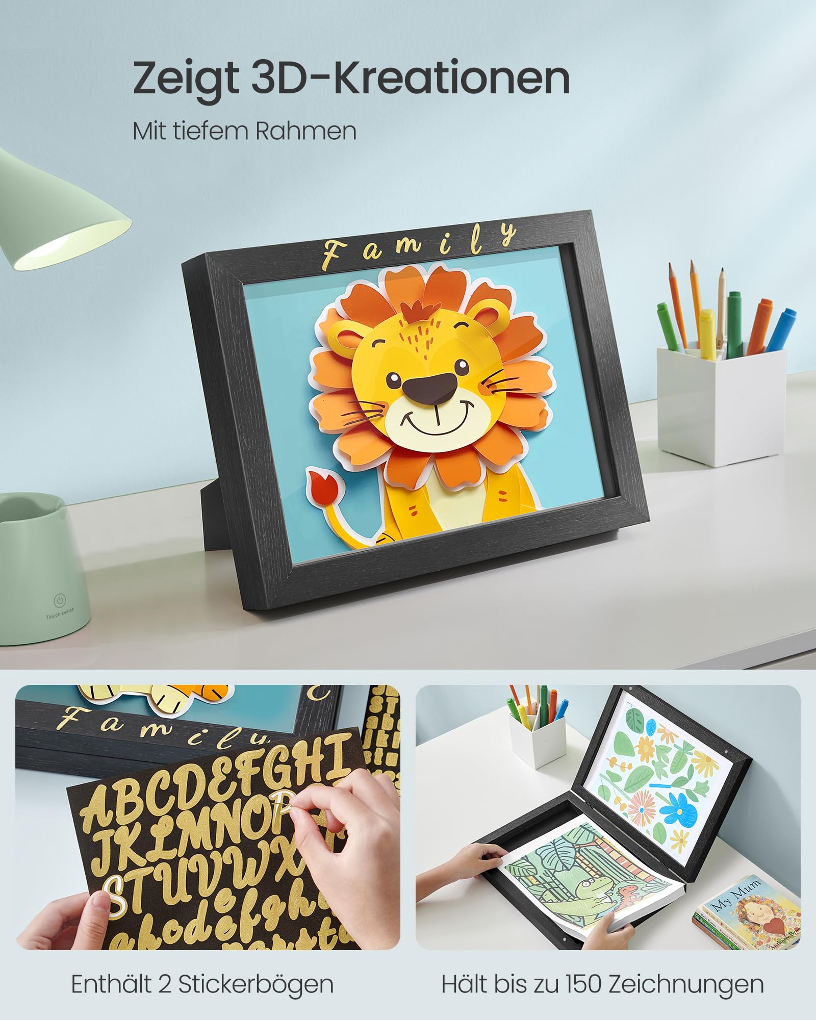 songmics-bilderrahmen-rpf052b02-2er-set-a4-kinder-kunstrahmen-aschschwarz-f-r-15 image 4