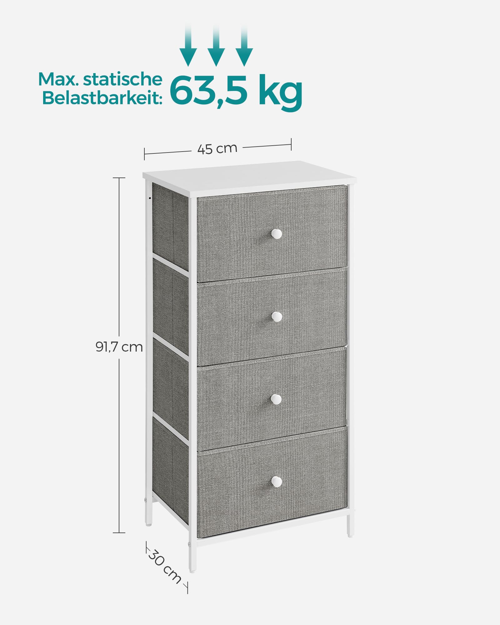 songmics-kommode-lts314l10-4-stoff-schubladen-metallrahmen-hoch-und-schmal-taube image 3