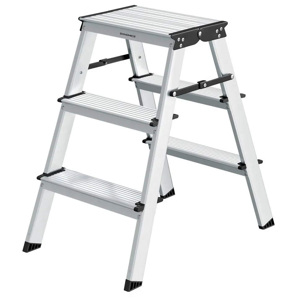 songmics-trittleiter-aluleiter-3-stufen-150-kg-glt23k image 1