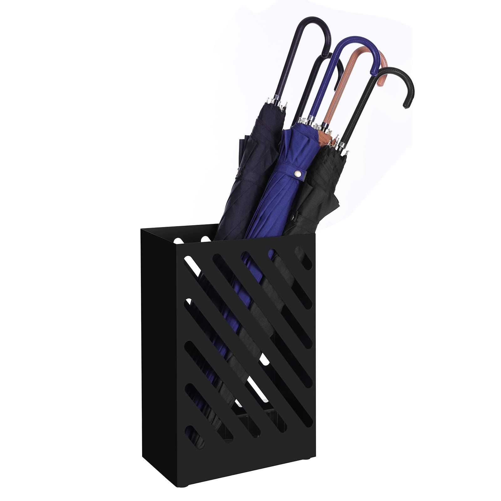 songmics-luc03bk-regenschirmst-nder-rechteckig-metall-schwarz image 2