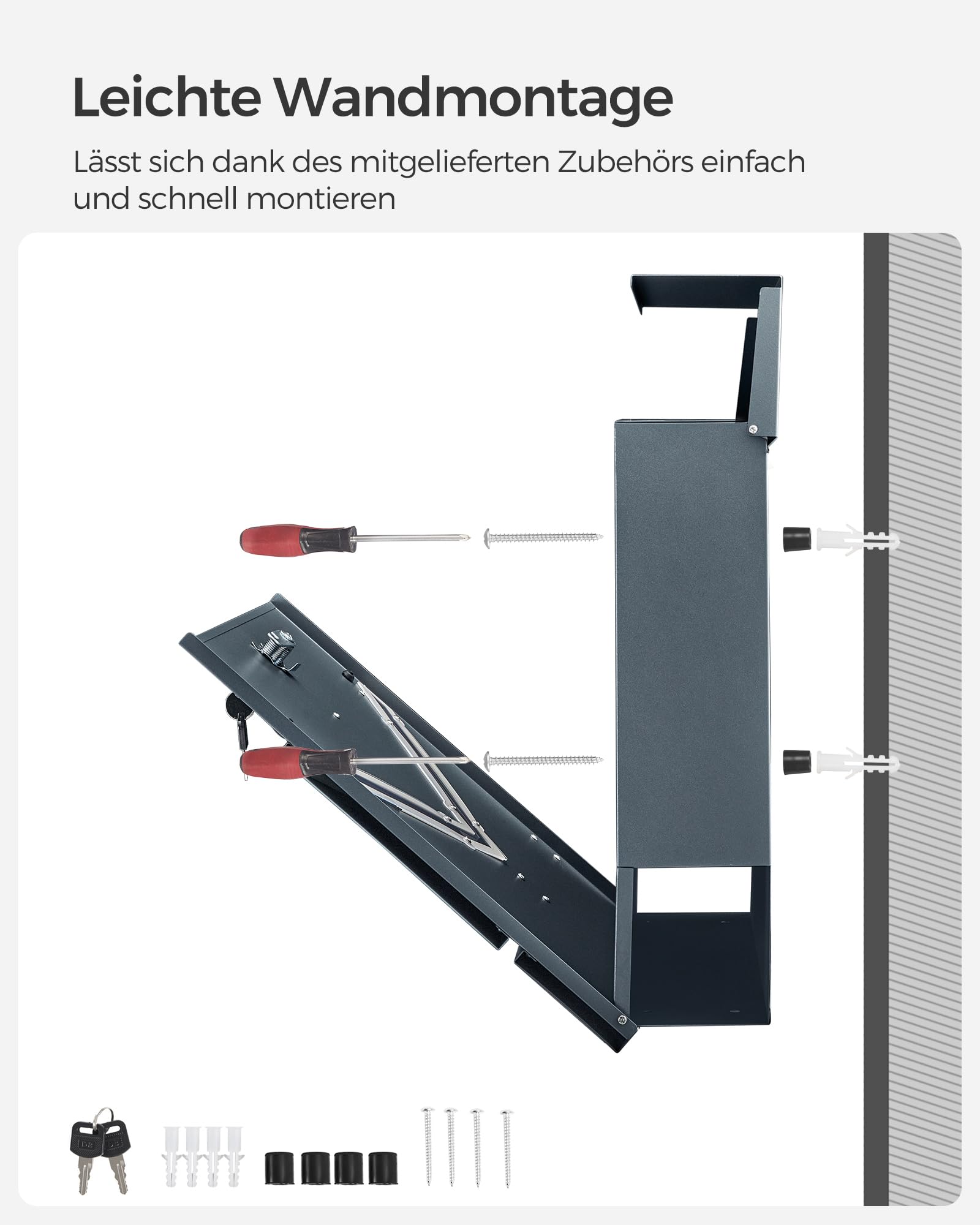 songmics-briefkasten-personalisiert-mit-zeitungsfach-anthrazit image 8