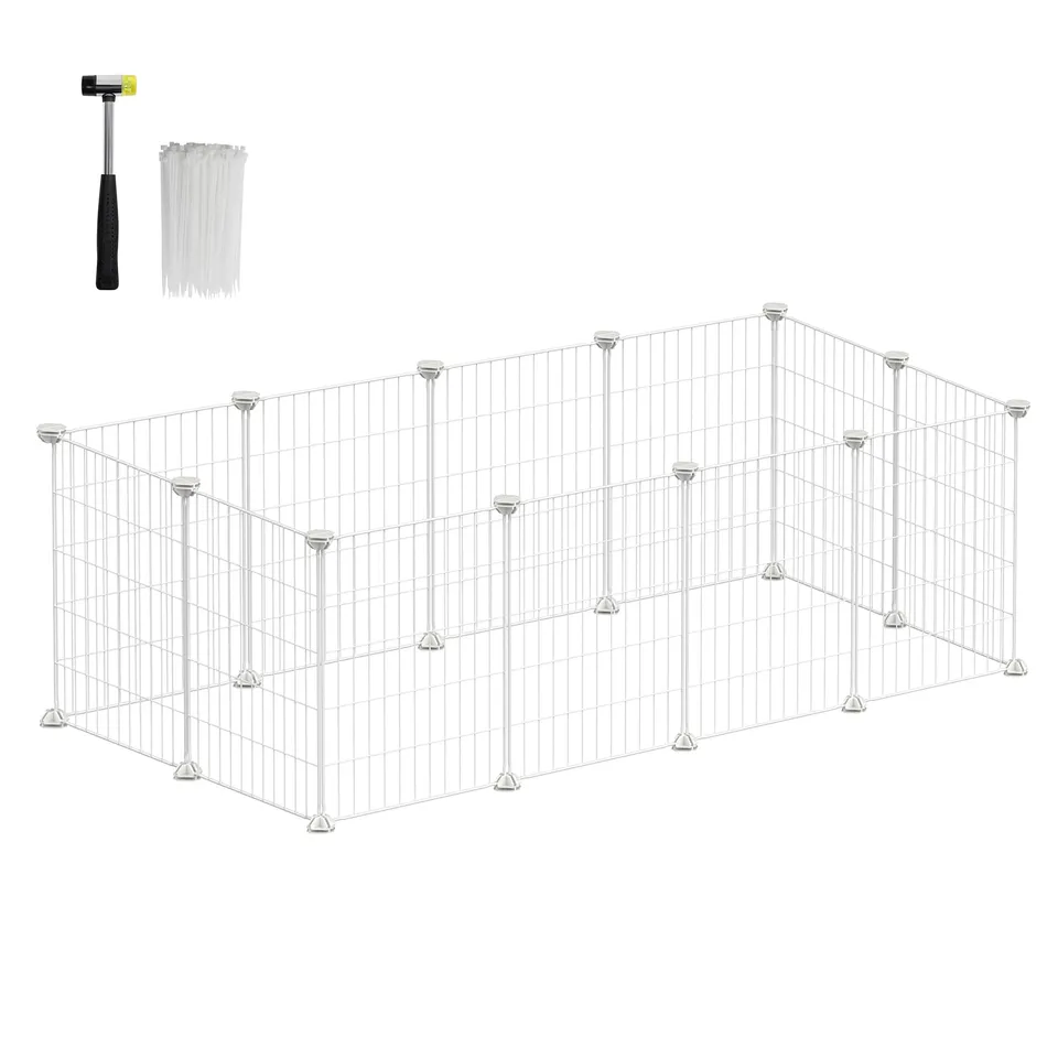 songmics-freilaufgehege-lpi001w01-kleintier-123-x-63-x-41-cm-wei image 1