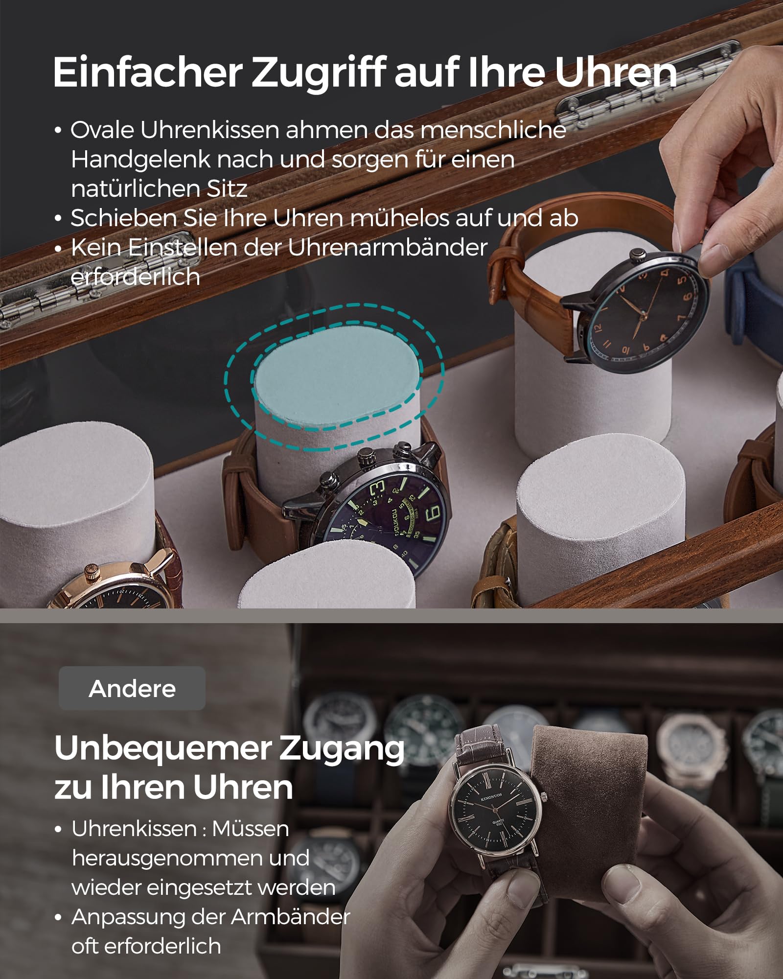 songmics-uhrenbox-jow007k01-2-ebenen-f-r-7-uhren-mit-acryl-deckel-und-schublade- image 4
