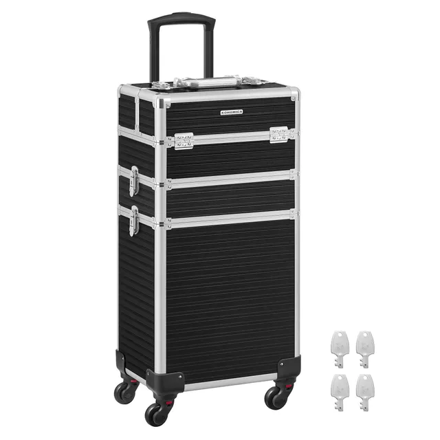 songmics-kosmetikkoffer-trolley-3-in-1-34x24x70-5cm-schwarz-jhz014b01 image 1