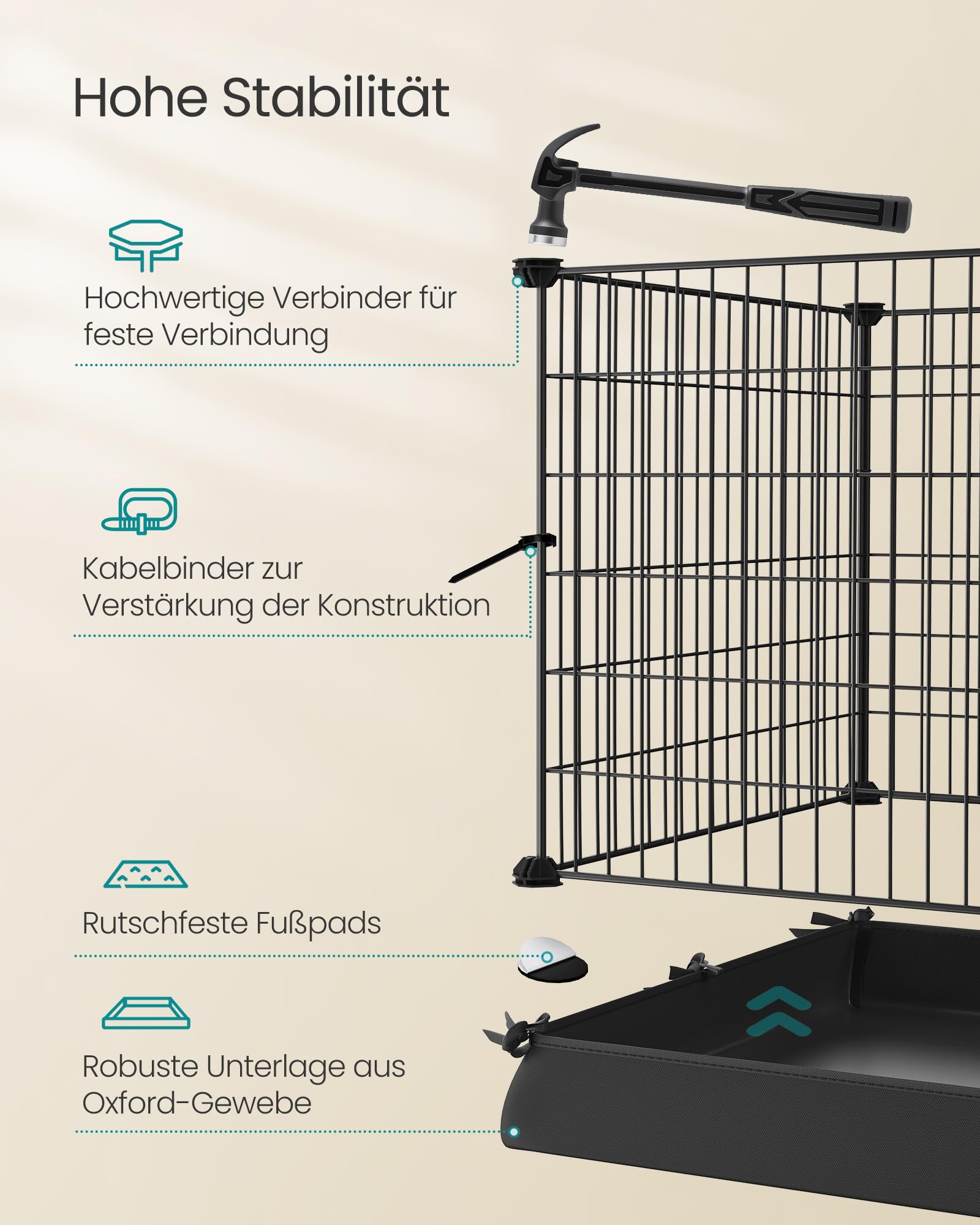 songmics-kleintiergehege-lpi07h-freilaufgehege-f-r-meerschweinchen-123-x-63-x-46 image 7