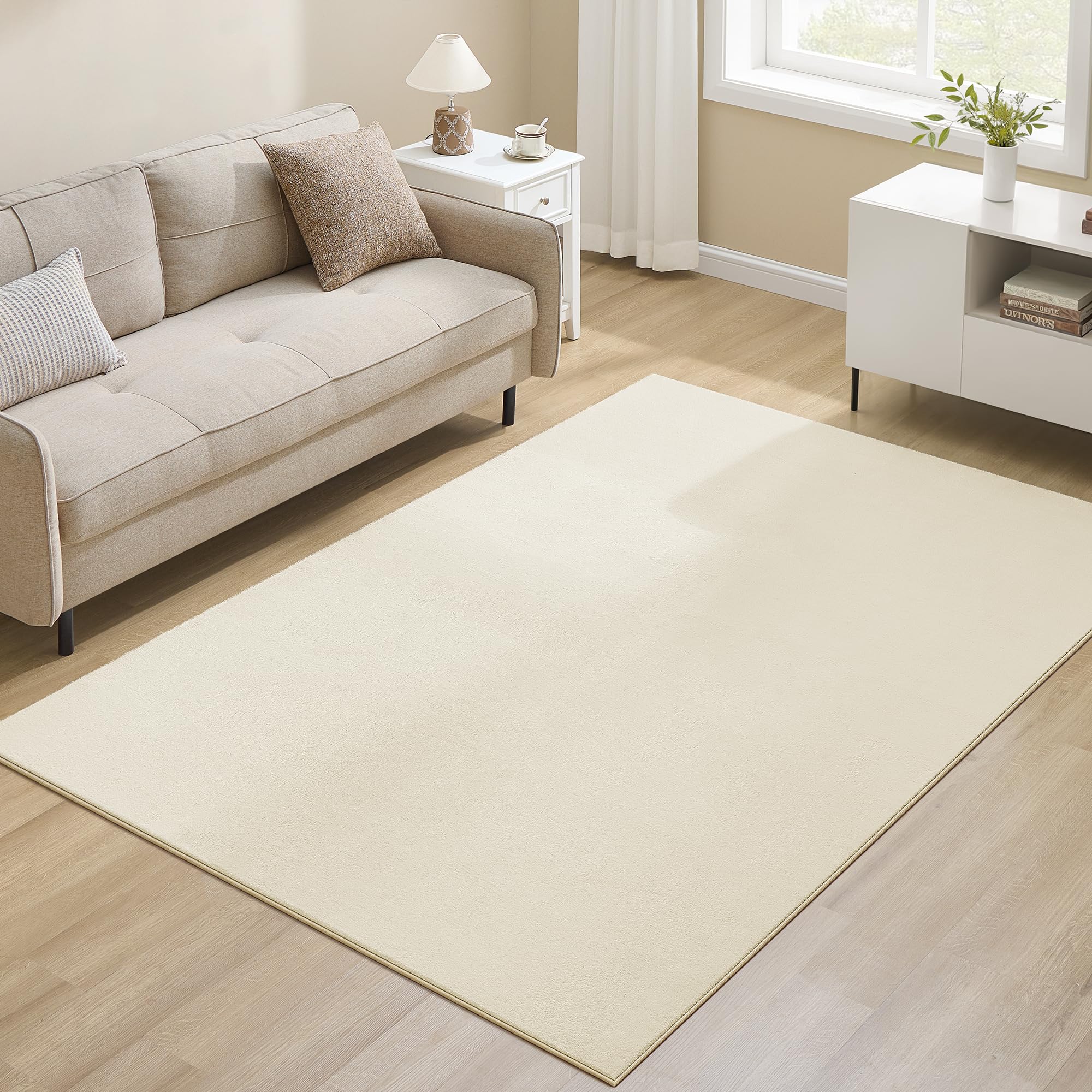 songmics-teppich-tar013lz02-160-x-230-cm-cappuccinobeige-waschbar image 1