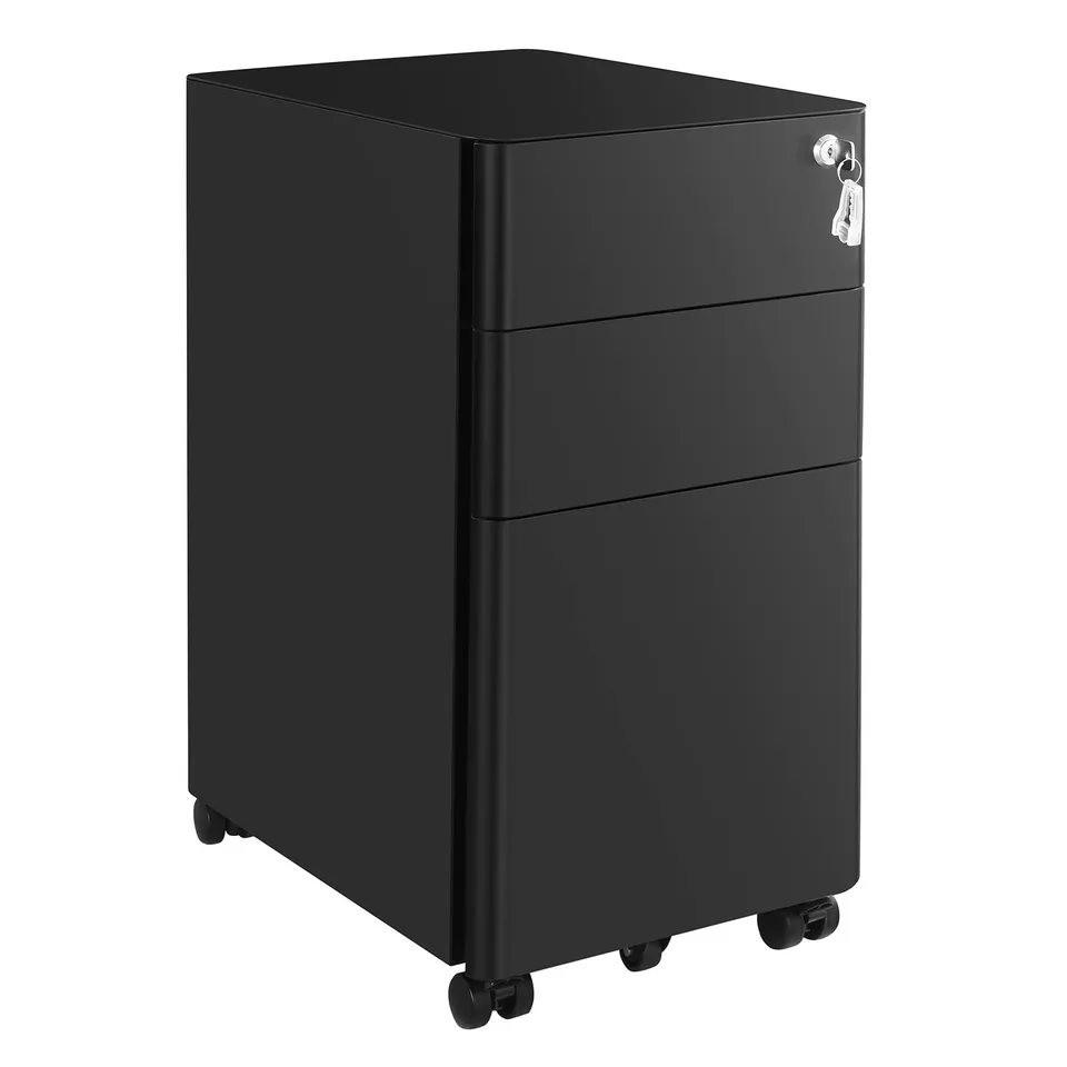 songmics-berend-ofc030b01-rollcontainer-mit-3-schubladen-abschlie-bar-schwarz image 1
