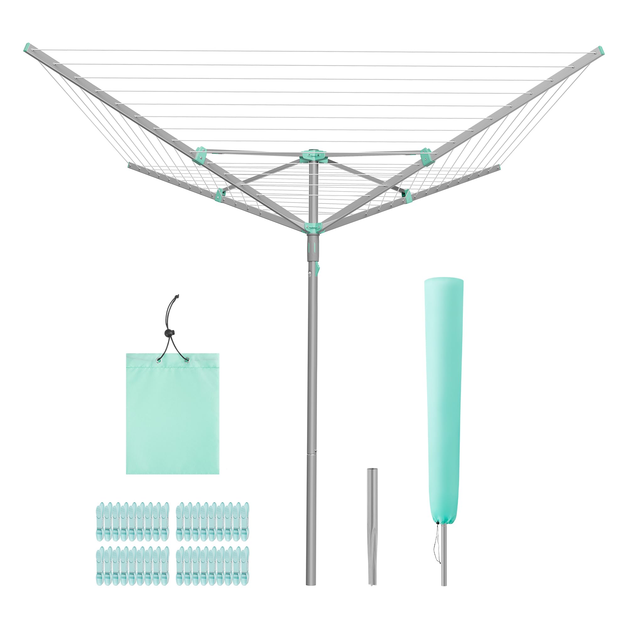 songmics-w-schespinne-drehbar-klappbar-60-m-w-scheleine image 1
