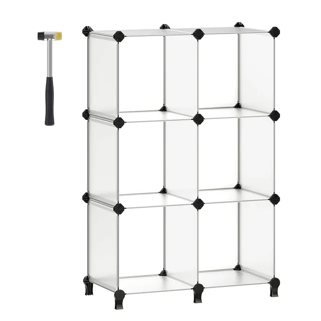 songmics-steckregal-lpc111s-schuhregal-set-aus-6-w-rfeln-wei image 1