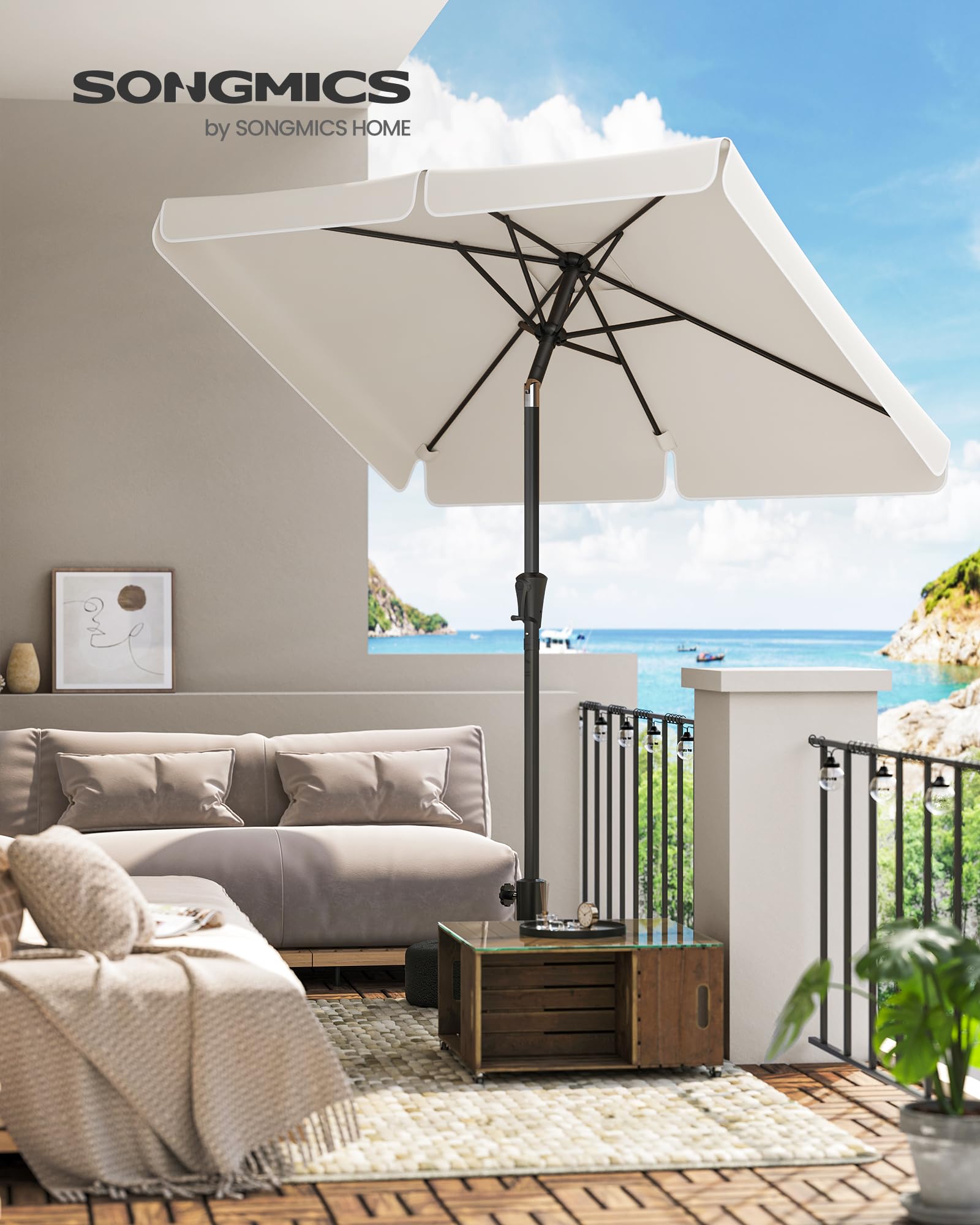 songmics-sonnenschirm-gpu048m01-200-x-150-cm-rechteckig-beige-ohne-st-nder image 2